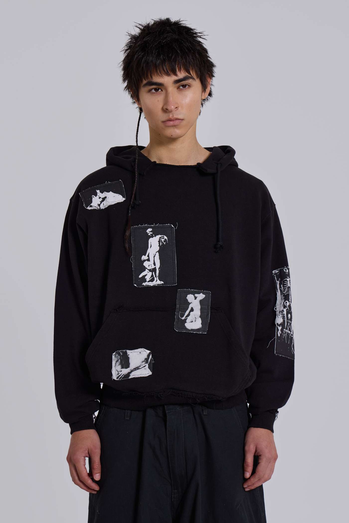 Black Devoted Patch Hoodie