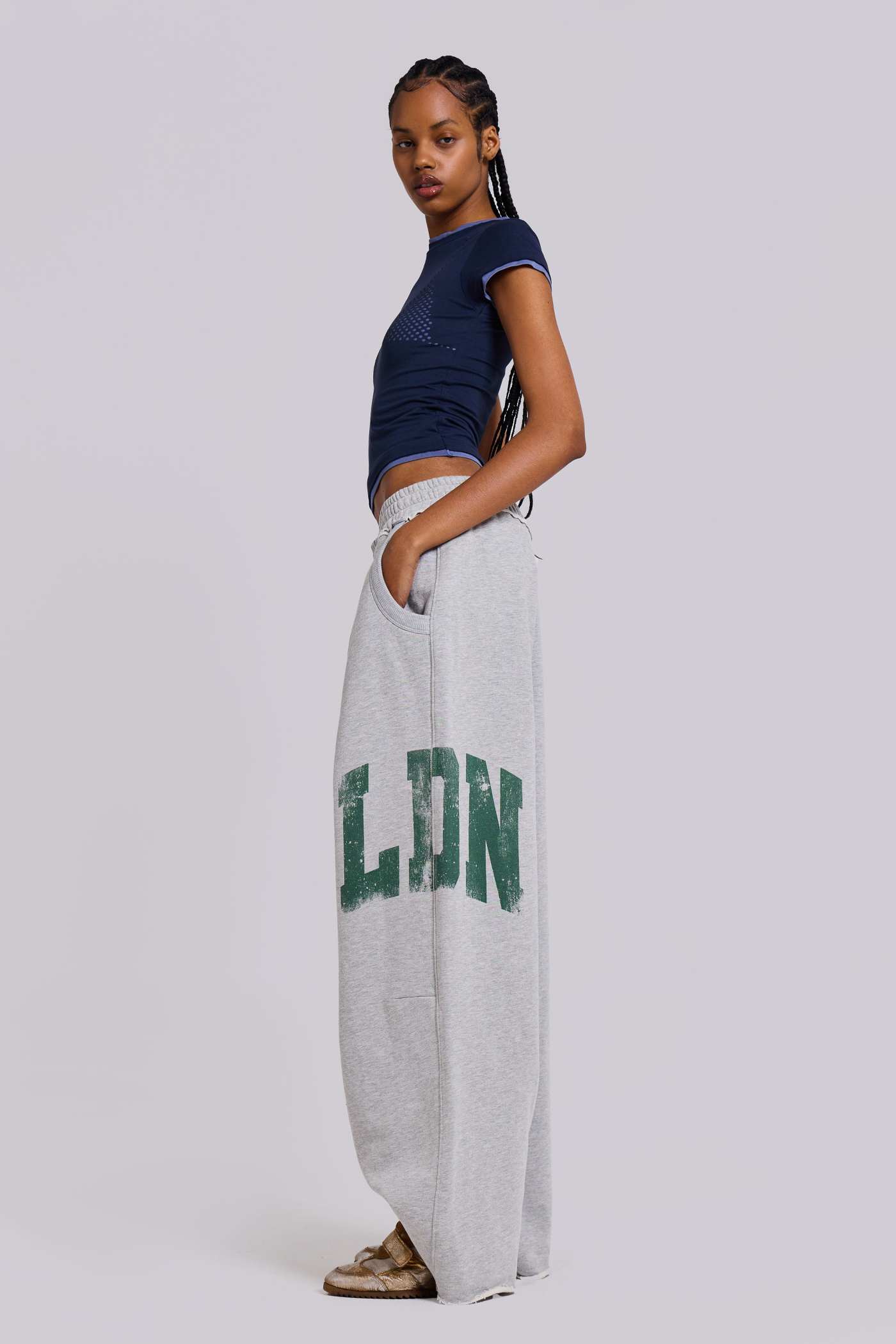 LDN Print Grey Marl Monster Joggers women