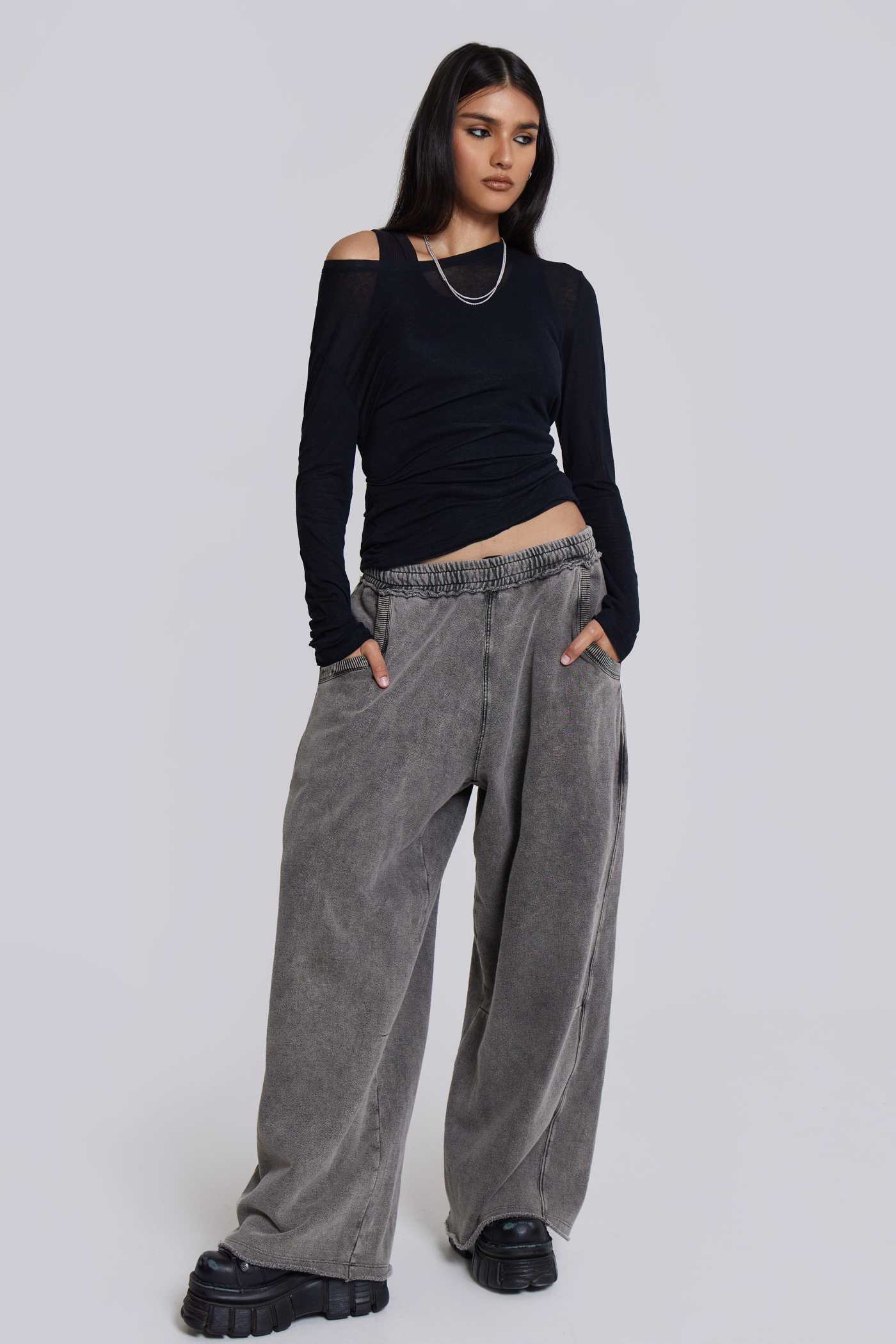 Chrome Wash Baggy Monster Joggers