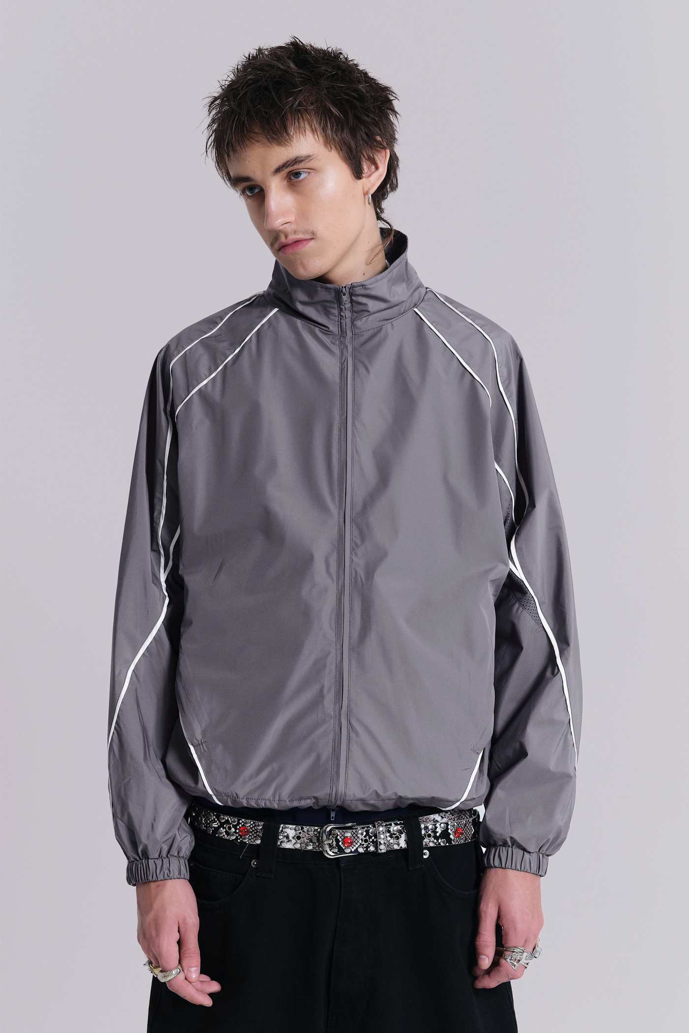 Grey Vapor Tracksuit Top