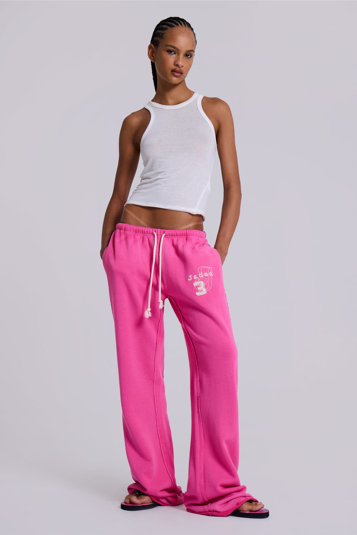 Cleo Slouchy Bootcut Jogger in Pink