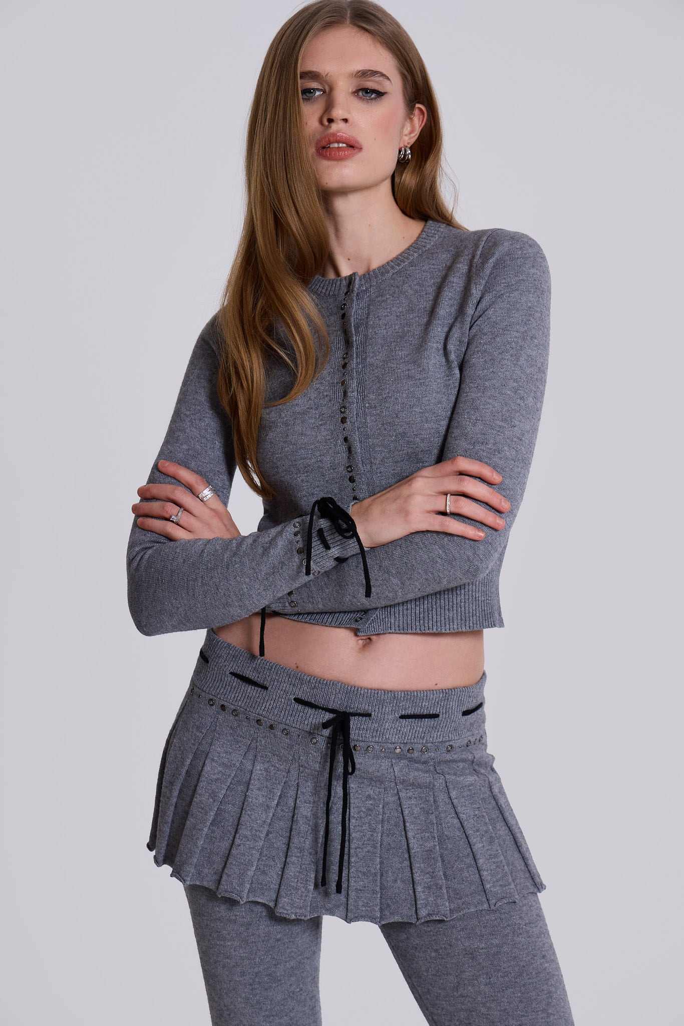 Jaded London ニットスカート Vargo Knit Lace Up Mini Skirt | Jaded London | Clothing