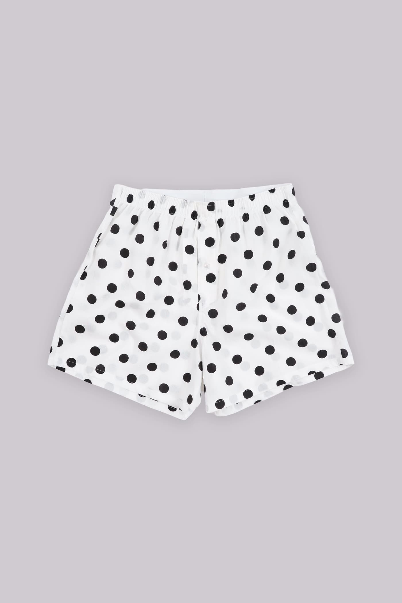 White Polka Boxers
