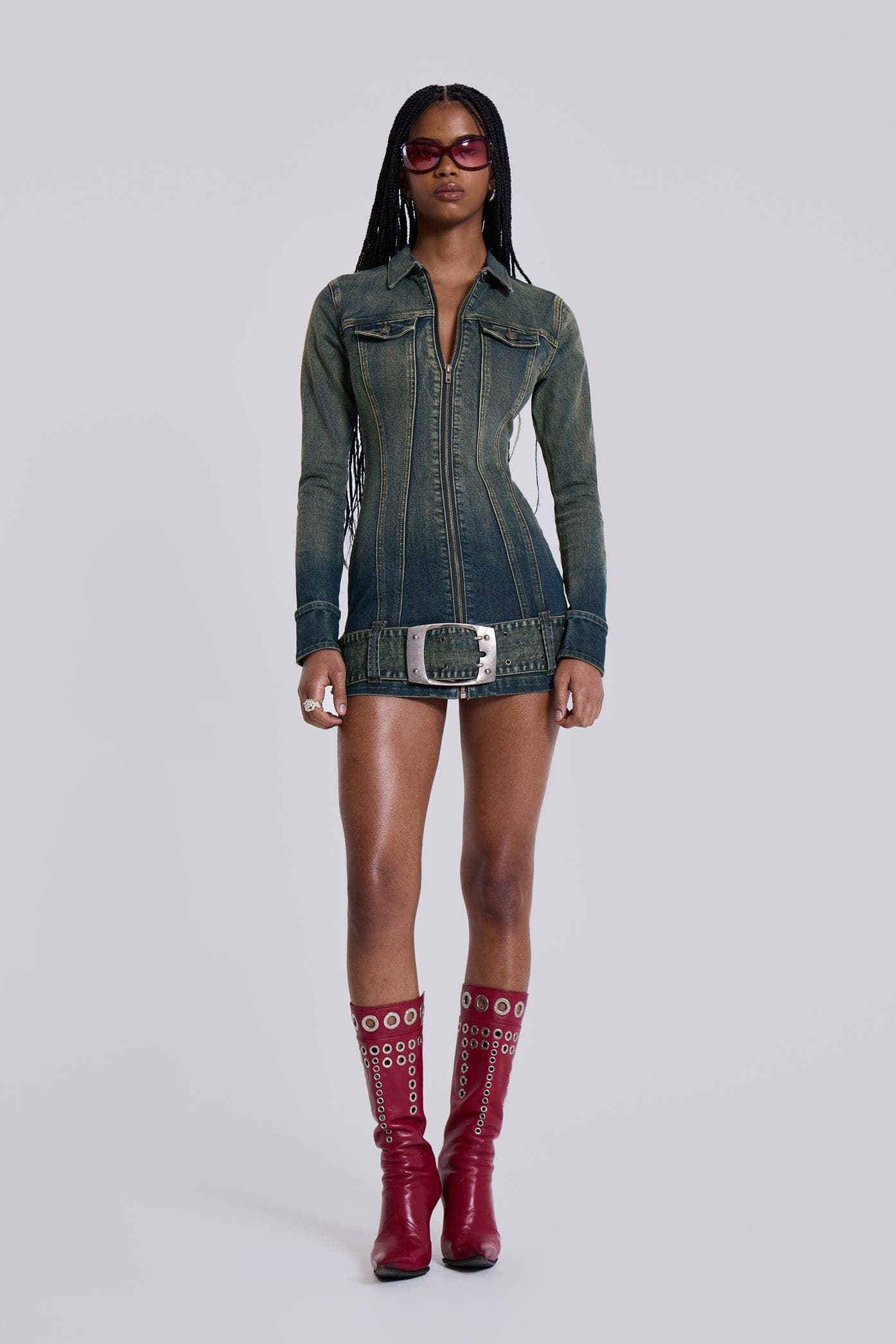 祝開店！大放出セール開催中 Dress Mini Denim City Steel Shop | Clothing | London Jaded ワンピース