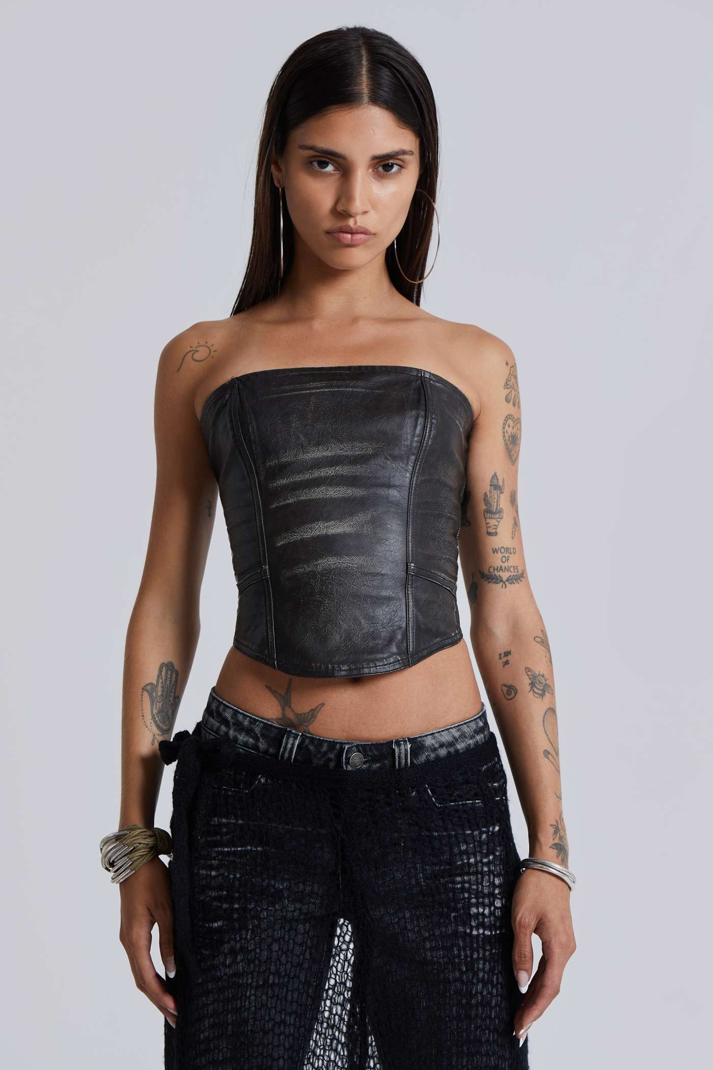 Ash Faux Leather Corset