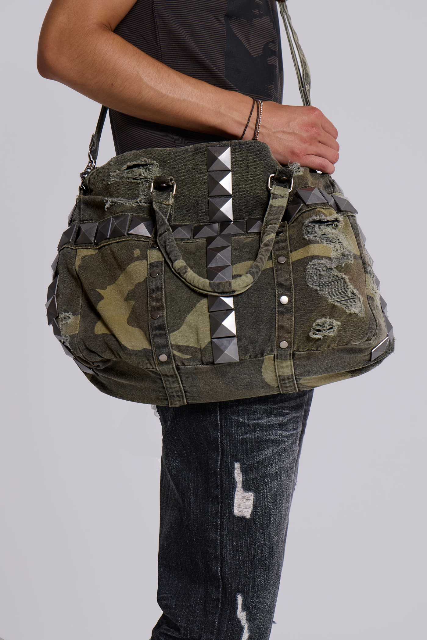 関税送料込【JADED LONDON】Trinity Camo Studded Bag Trinity Camo Studded Bag | Jaded London | Clothing
