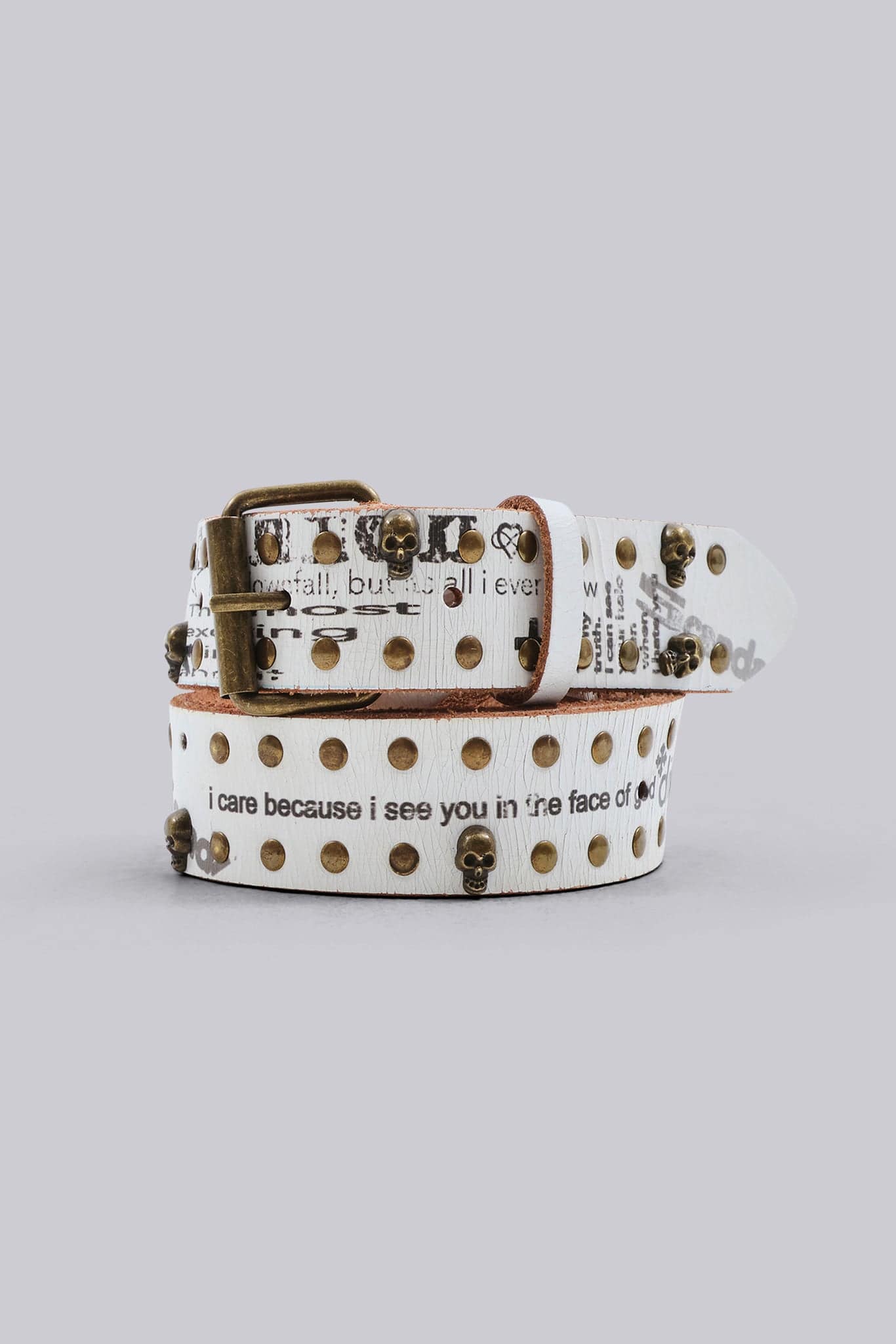 Divinity Studded White Belt