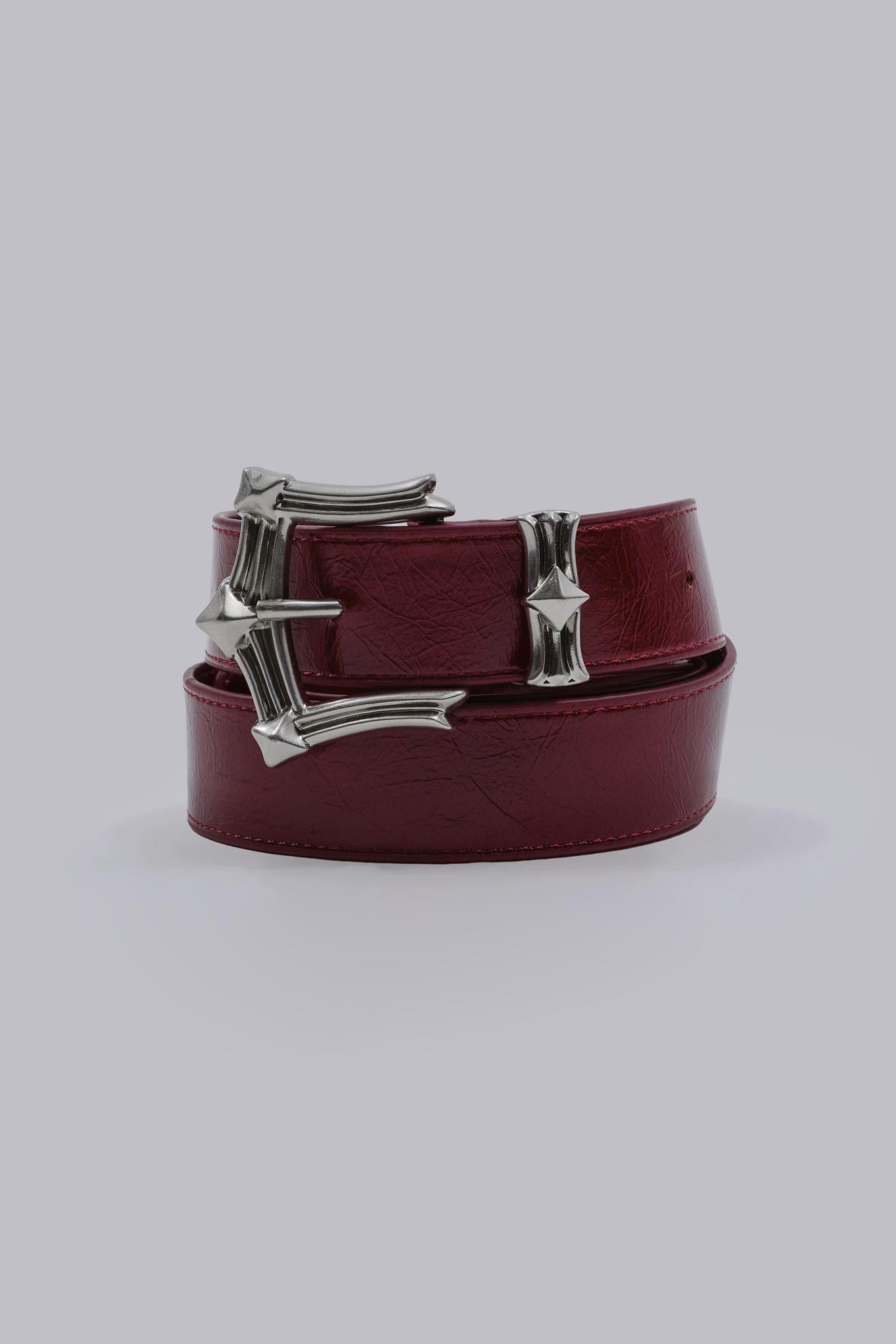 Burgundy Strike Metal Belt | Jaded London | Accessories
