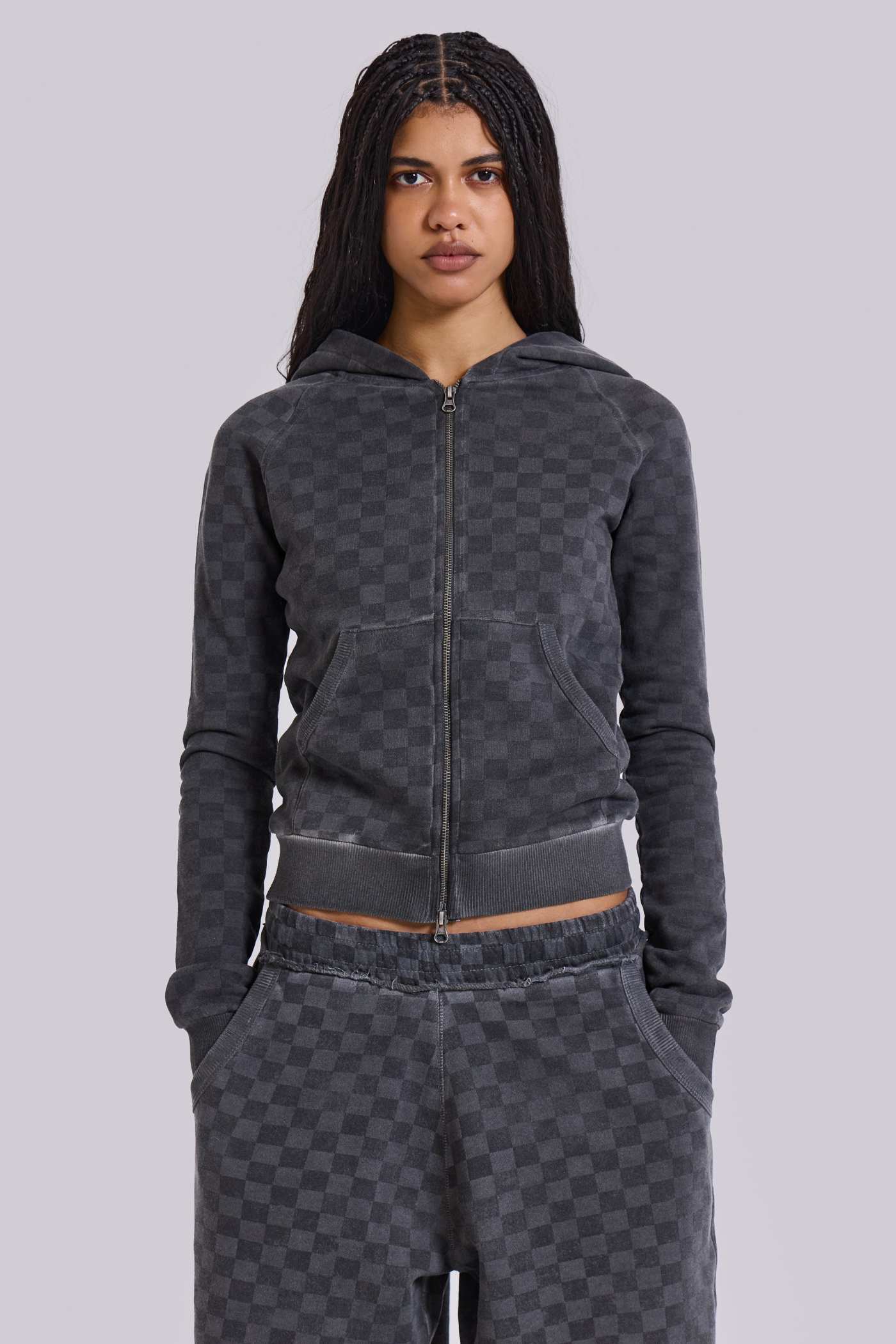 Checkerboard Mini Monster Hoodie