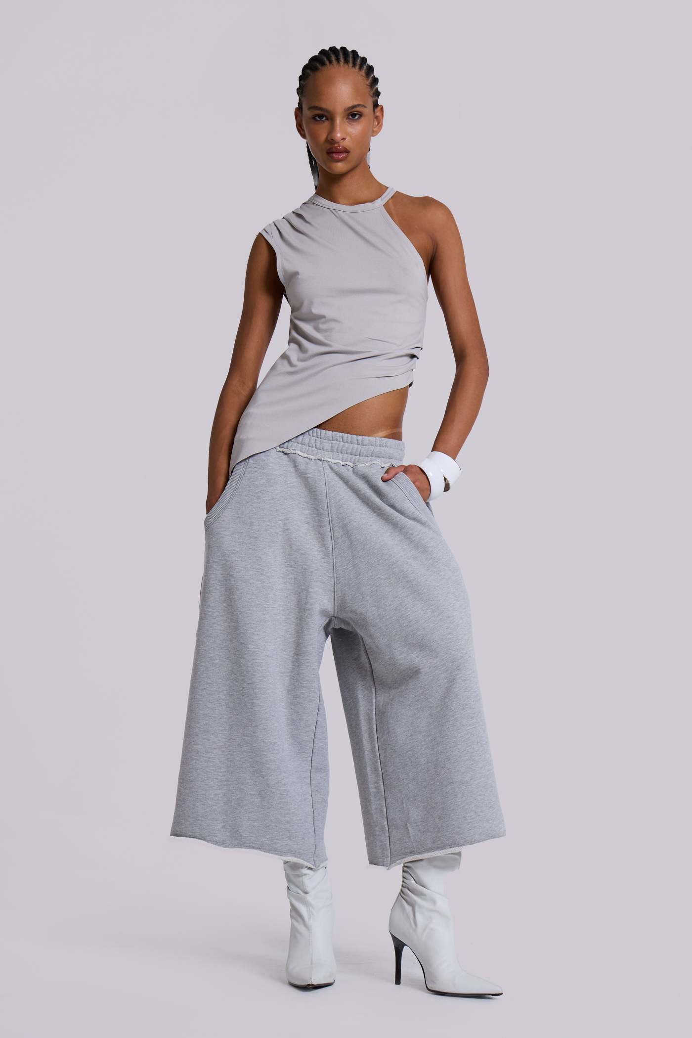 Monster 3/4 Grey Marl Shorts