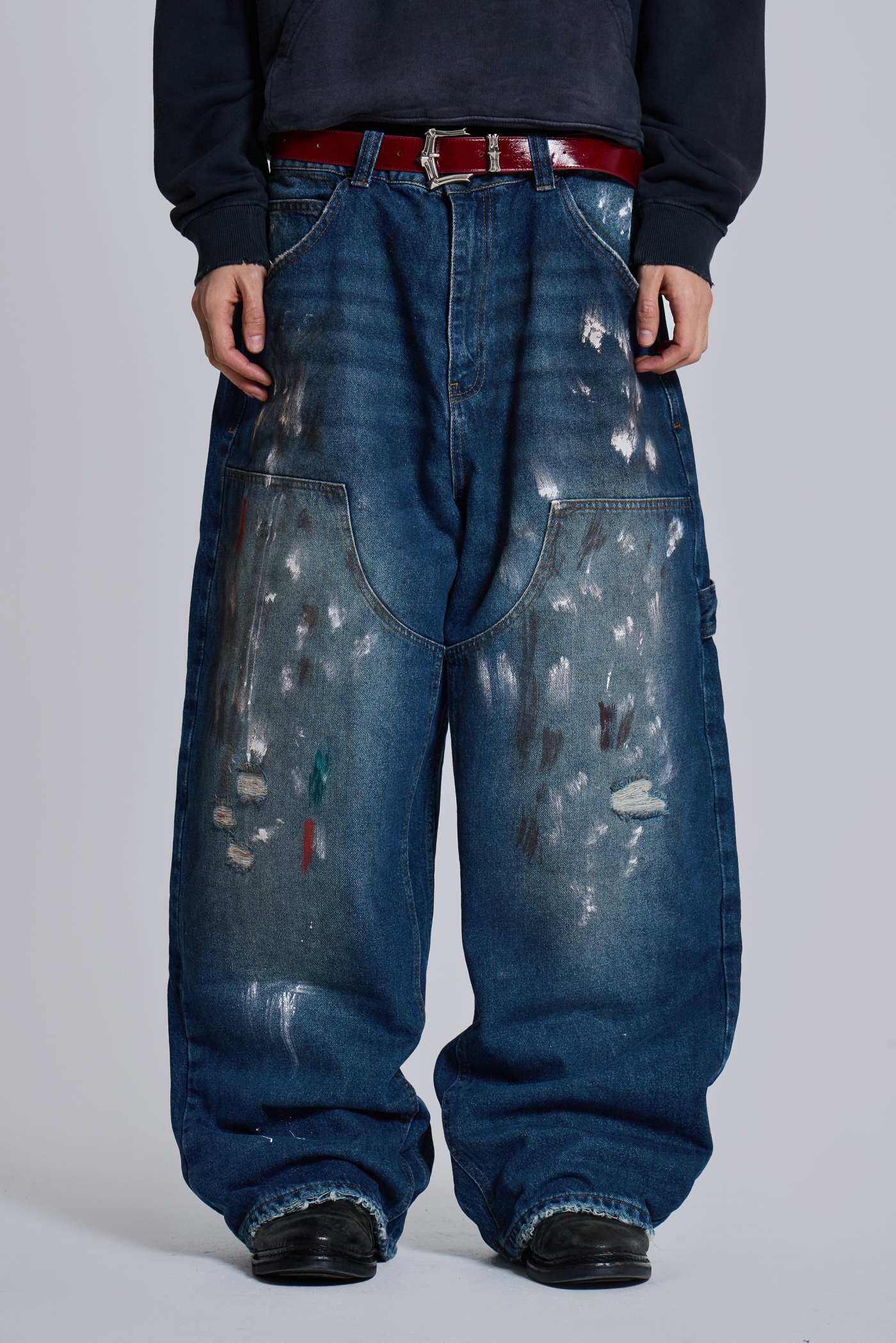Splatter Cinch Jeans