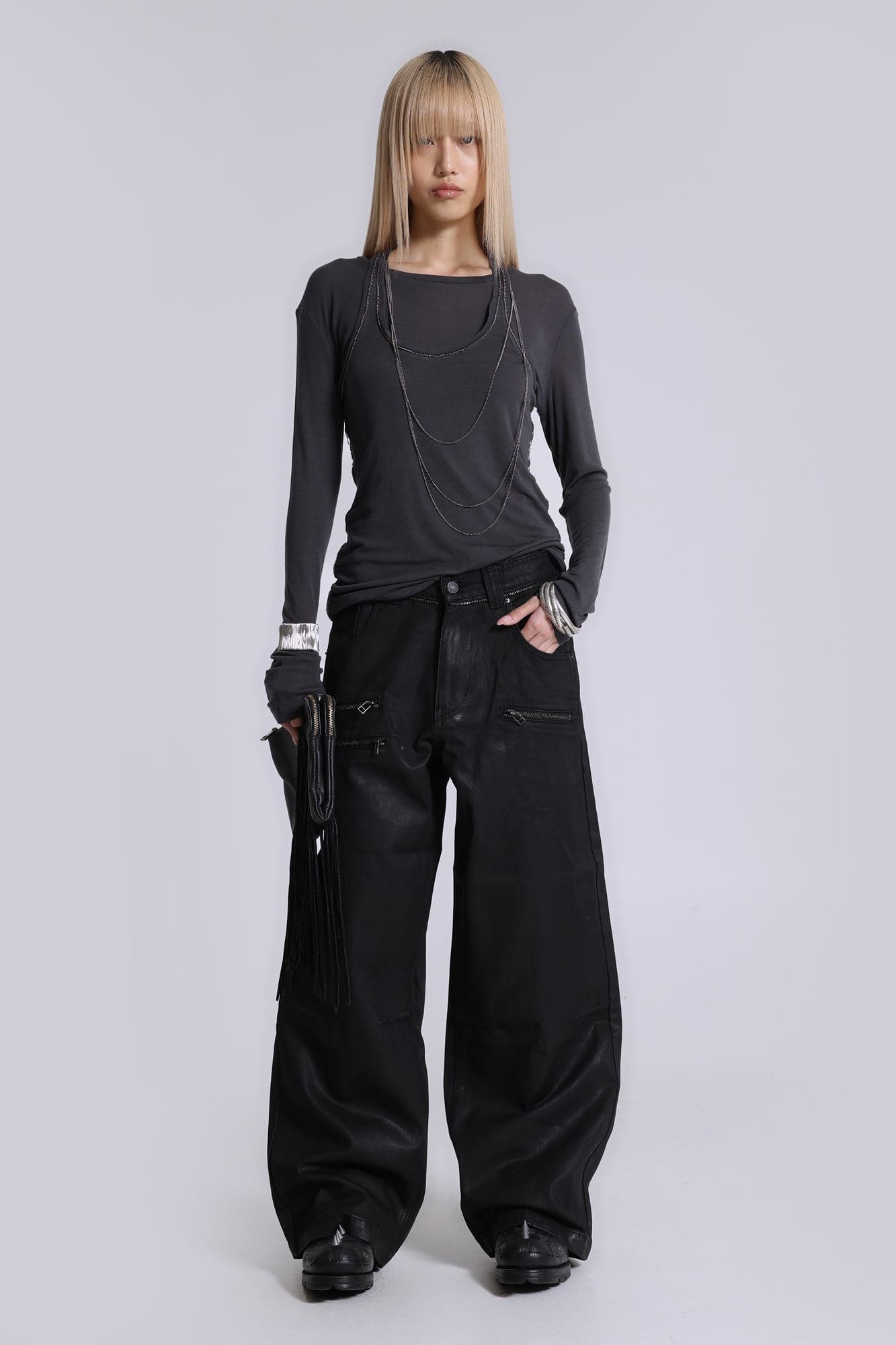 Coated Zip Colossus Jeans