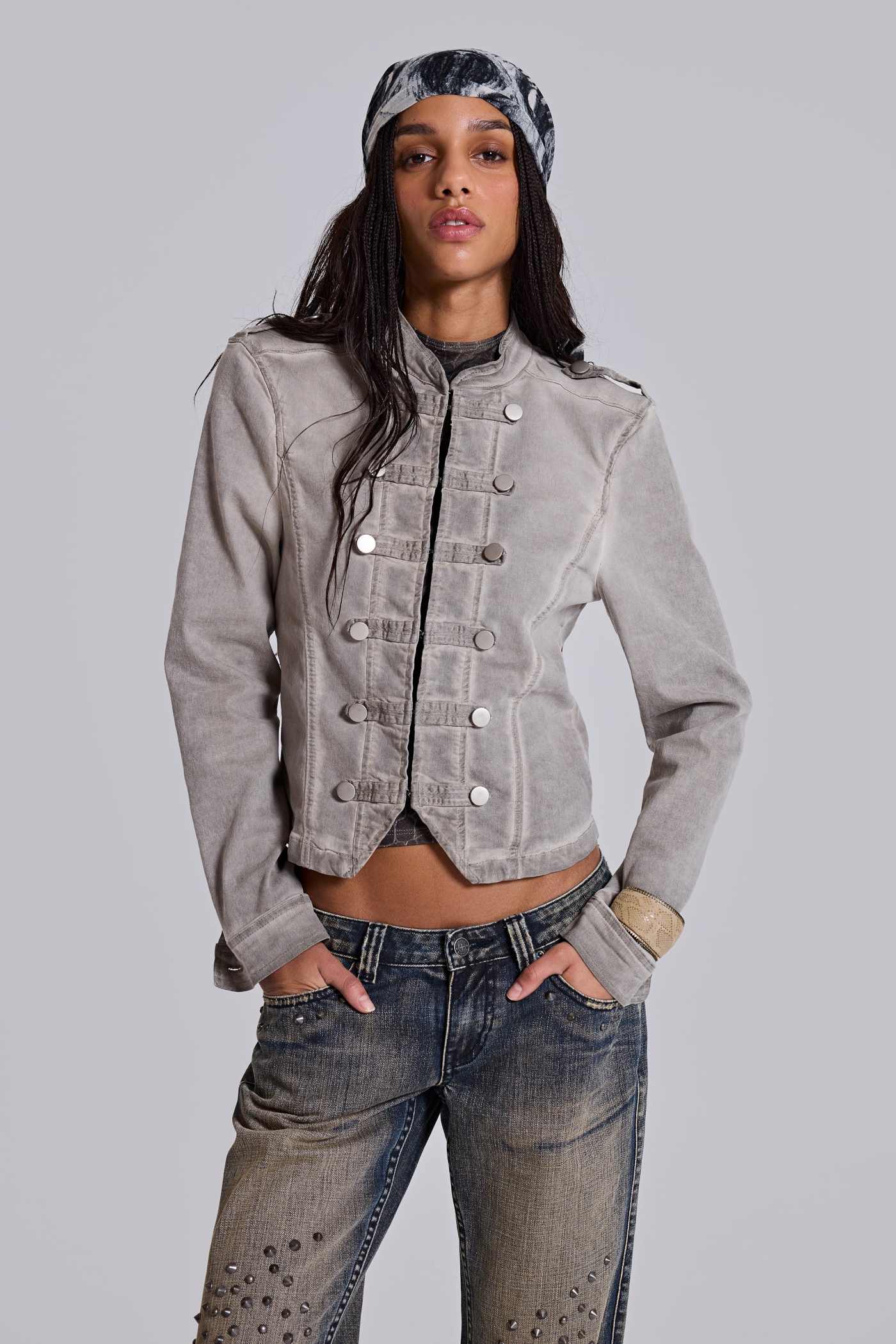 Rebel Military Jacket in Clay