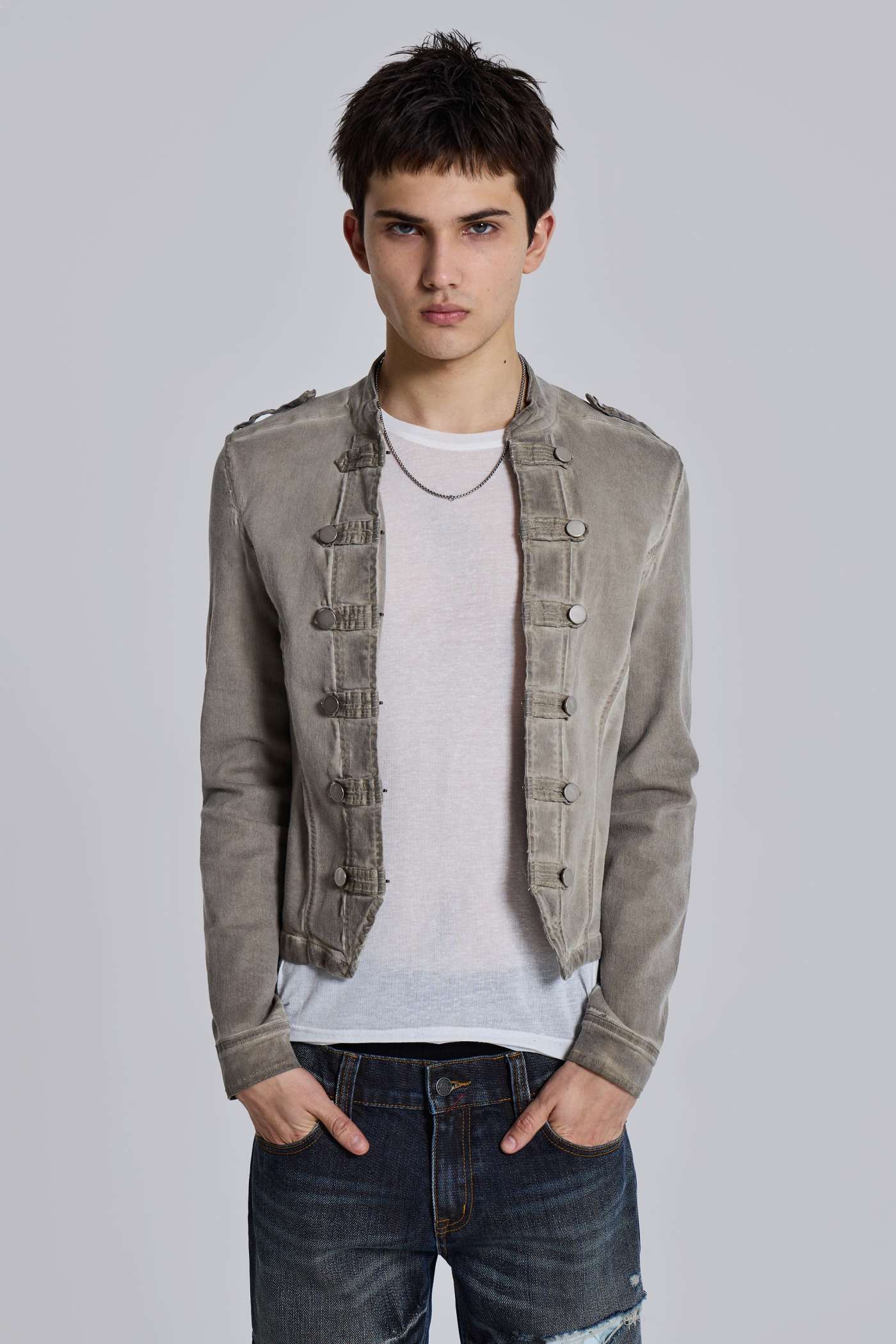 Rebel Military Jacket in Clay