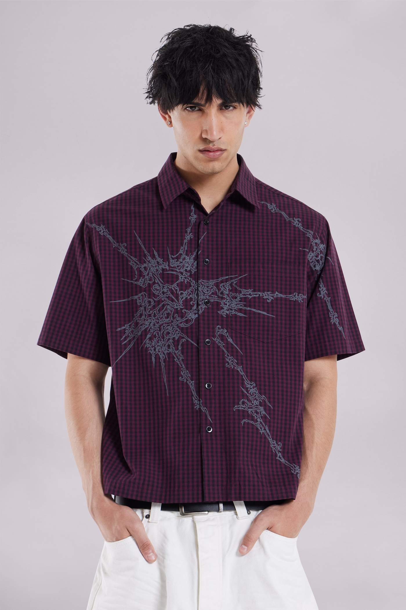 Red Atom Checked Shirt