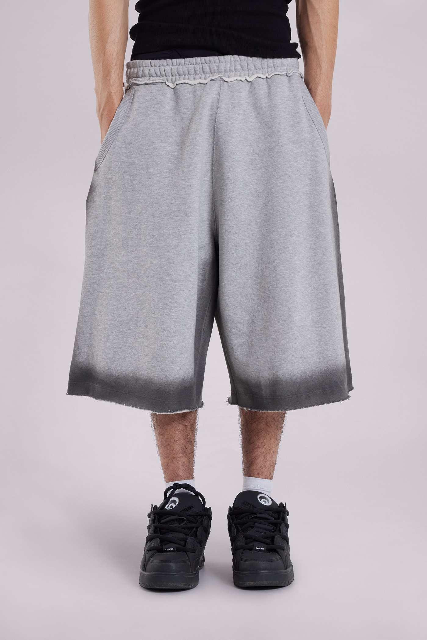 Grey Spray Monster Shorts