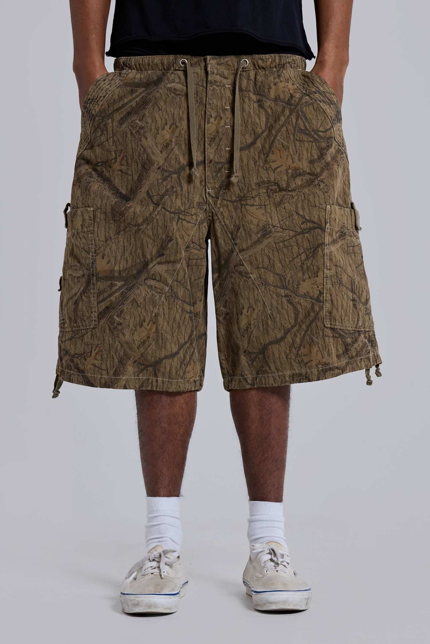 Forest Camo Parachute Shorts