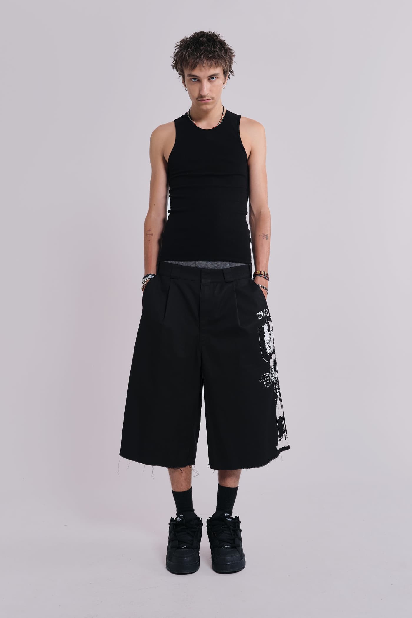 JADED LONDON XL Goliath Baggy Shorts 送料/関税込 Studded Black XL Goliath Baggy Shorts | Jaded London | Clothing