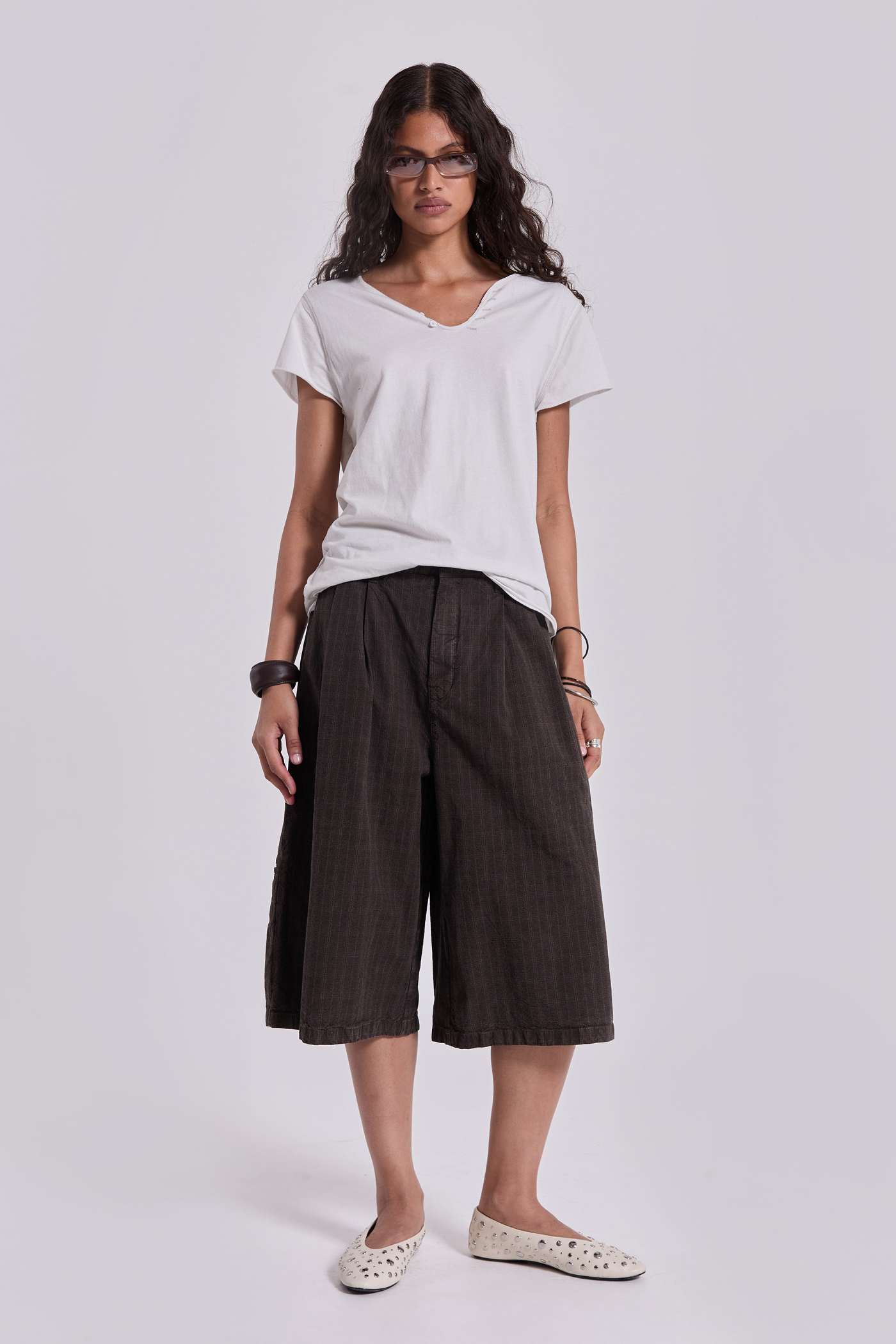 JADED LONDON Brown Check Jumbo Jorts 送料/関税込 Brown Check Jumbo Jorts | Jaded London | Clothing