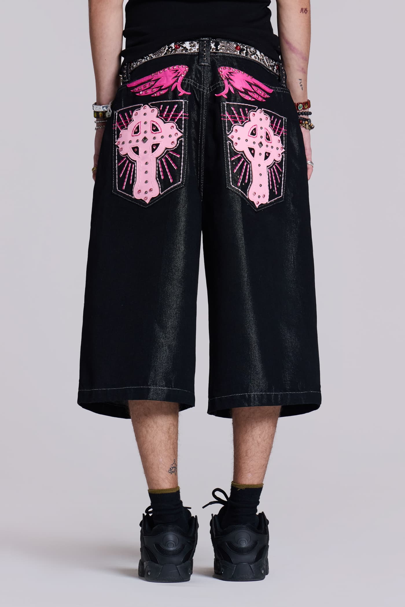 ◆関税送料込◆JADED LONDON◆Creased Indigo Colossus Jorts◆ Creased Indigo Colossus Jorts | Jaded London