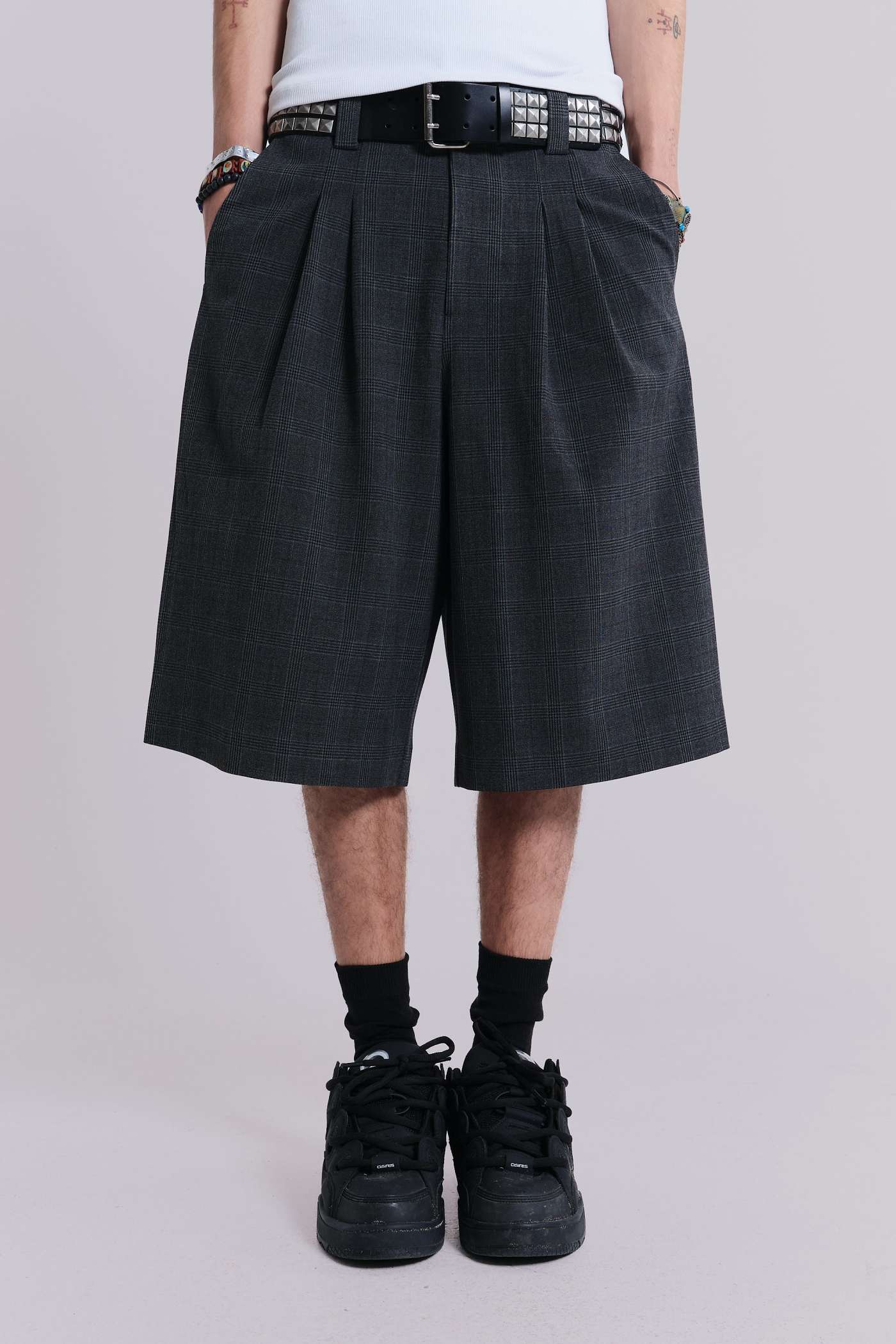 JADED LONDON チェック Jumbo GOLIATH ジョーツ ショートパンツ Dark Check Goliath Shorts | Jaded London | Clothing