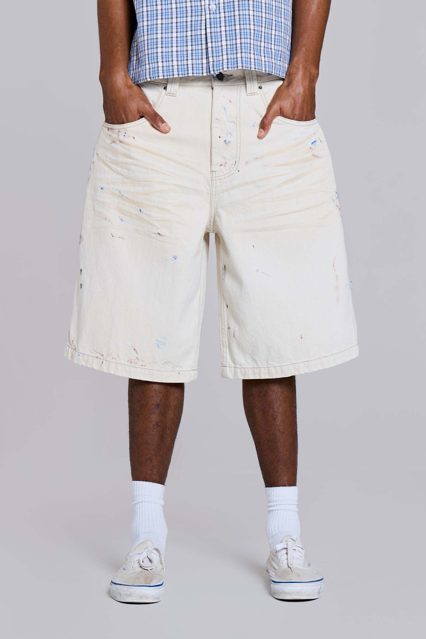 Ecru Paint Colossus Jorts