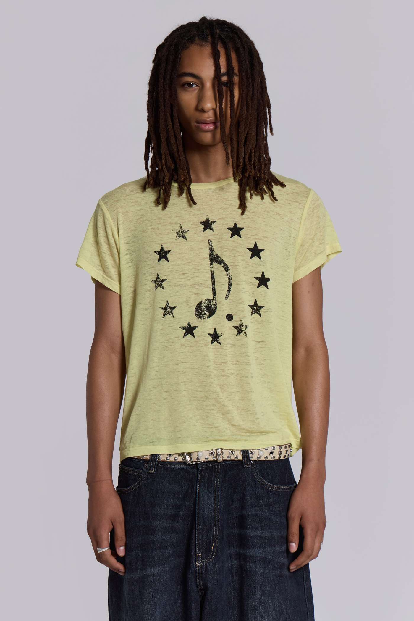 Music Yellow T-Shirt | Jaded London | Clothing