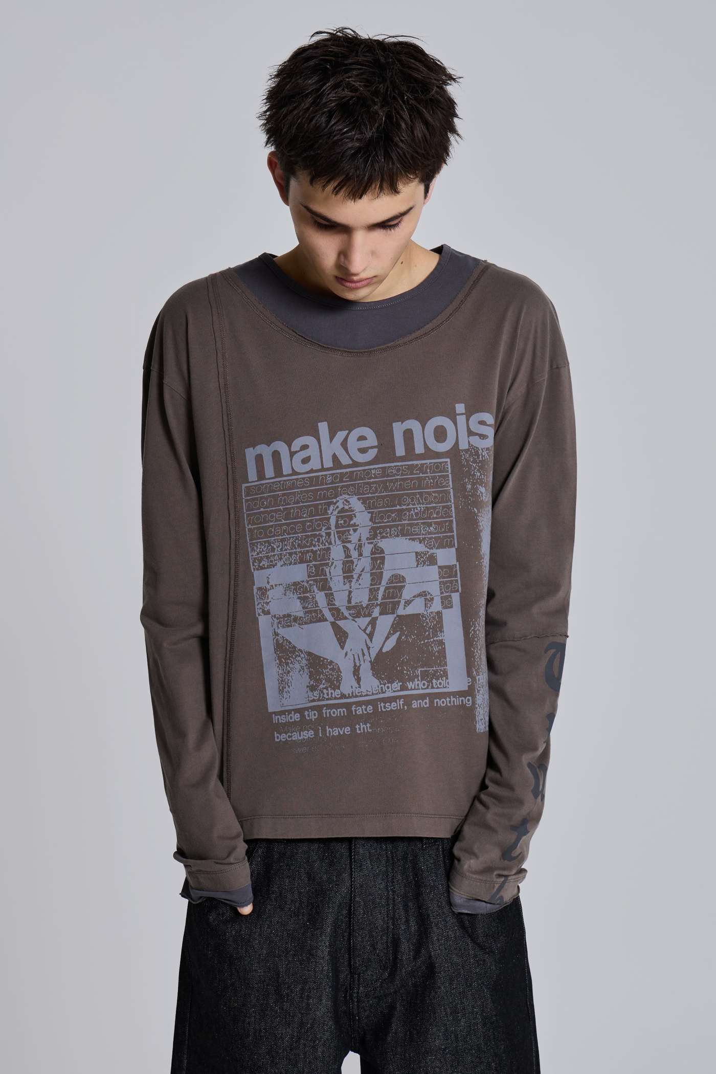 Noise Double Layer Long Sleeve Top