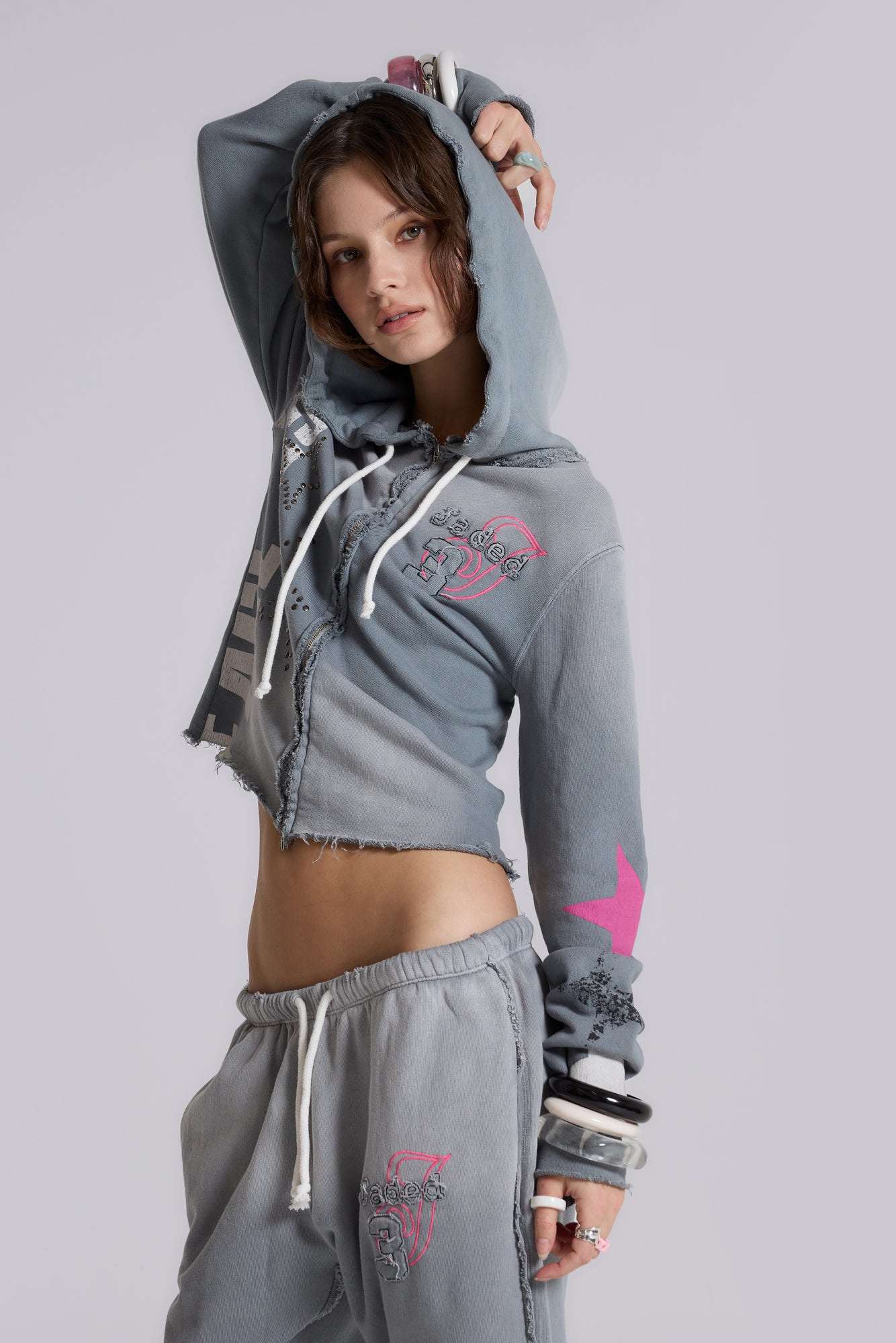Cleo Graphic Zip Through Hoodie