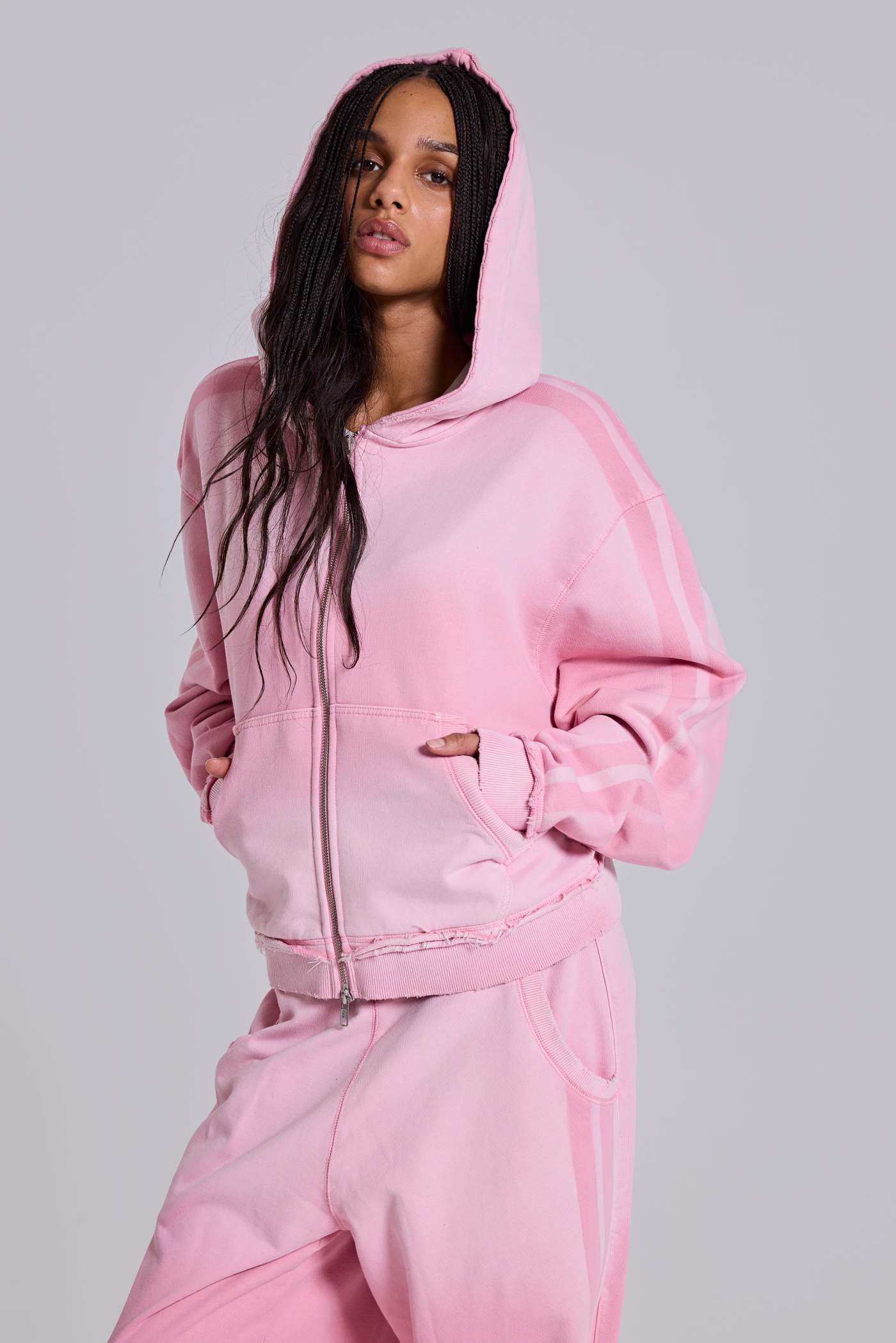 Pink Sporty Baggy Monster Hoodie