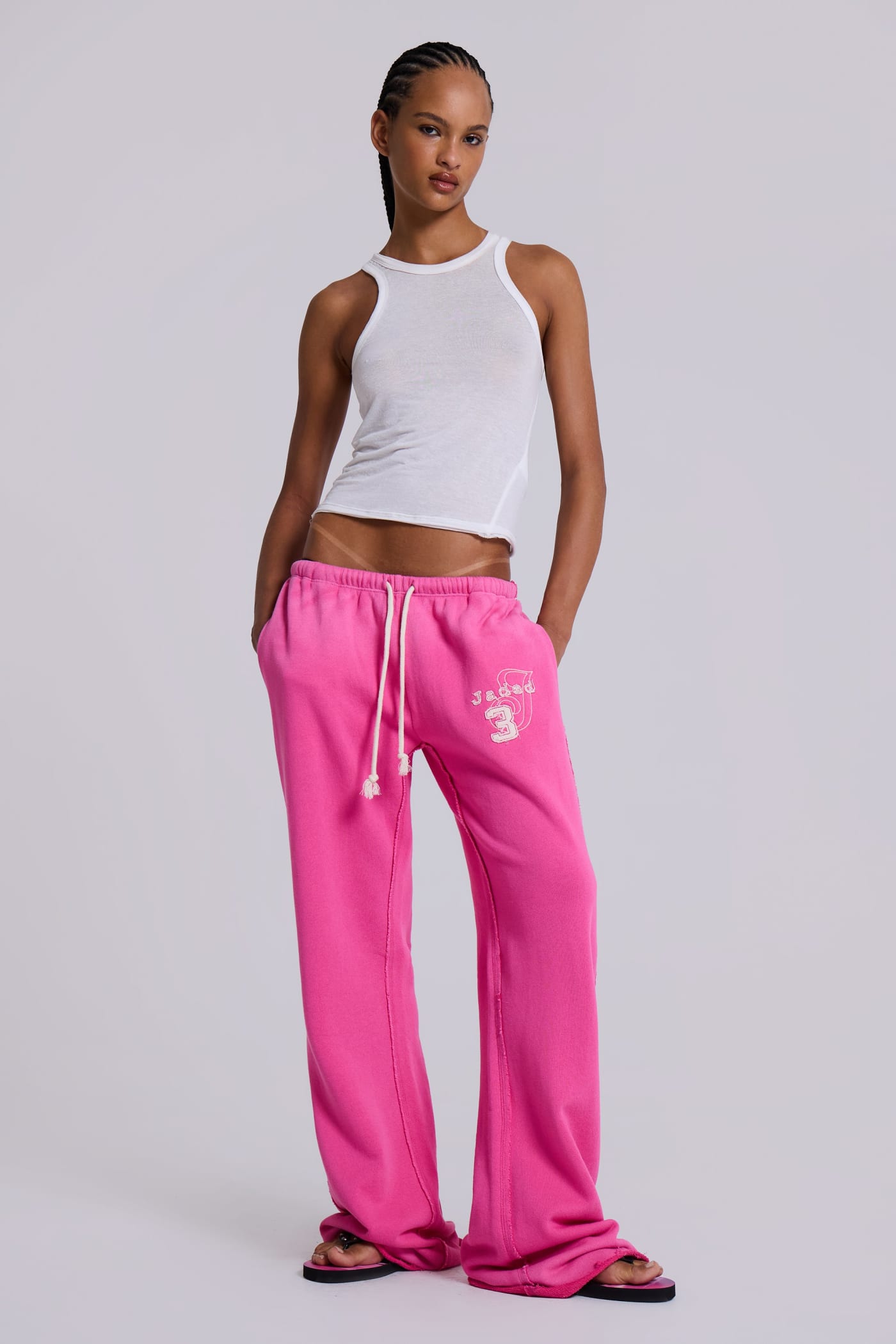 Pink Baggy Cuffed Monster Joggers | Jaded London | Clothing