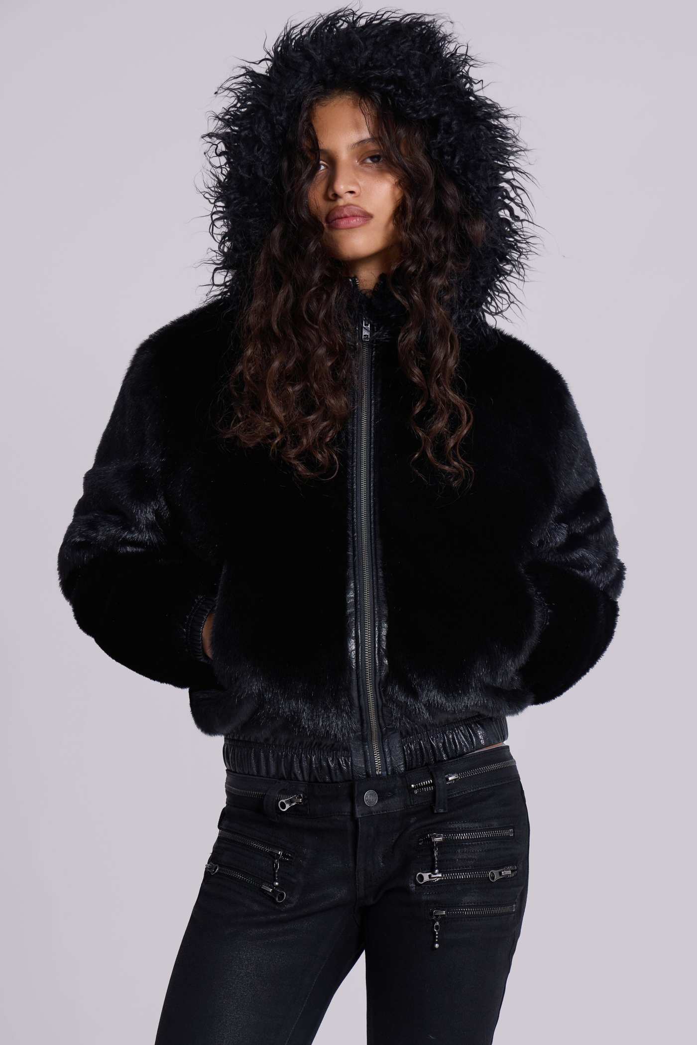Raven Faux Fur Jacket | Jaded London