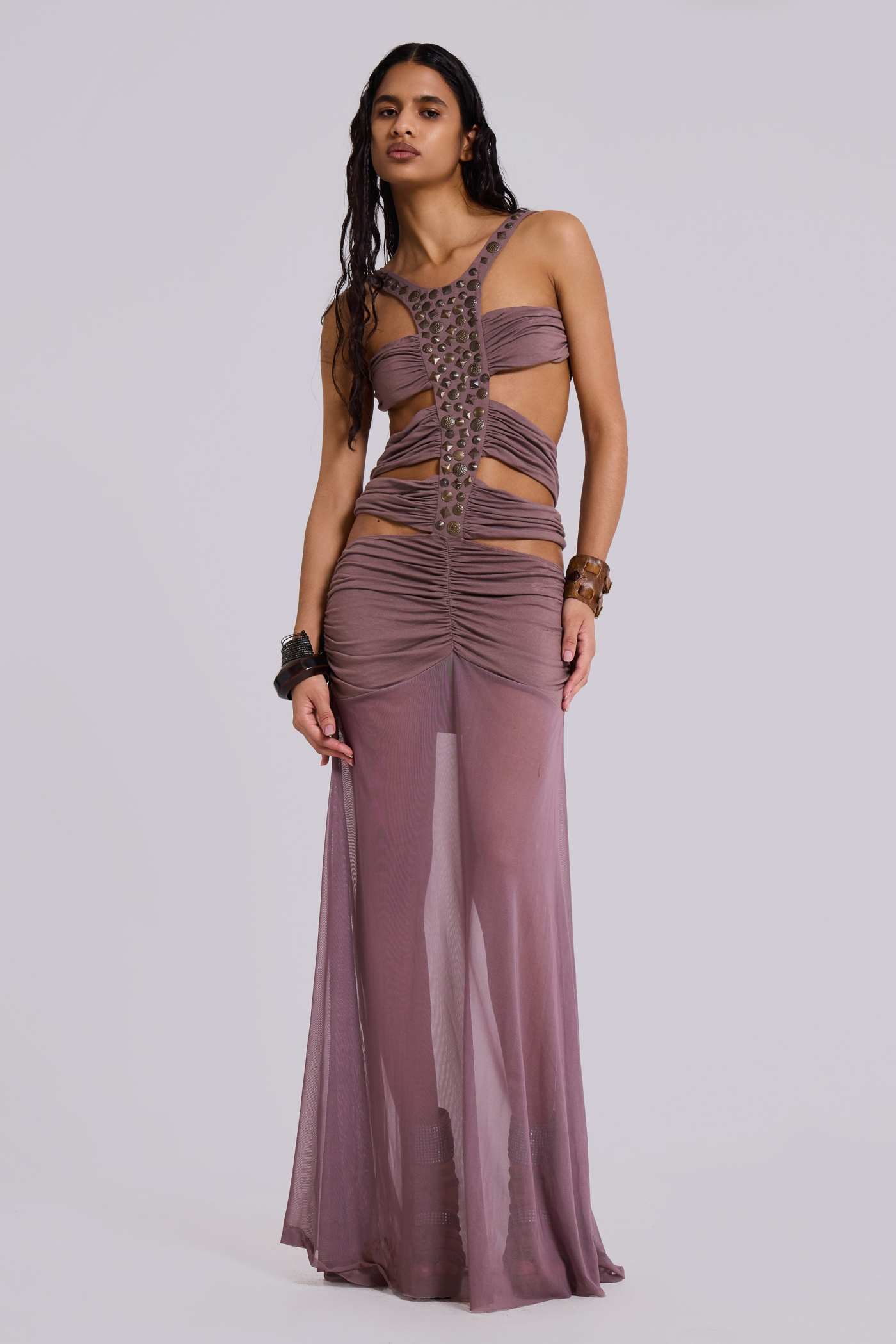 Hadassa Cut-Out Hand-Beaded Maxi Dress