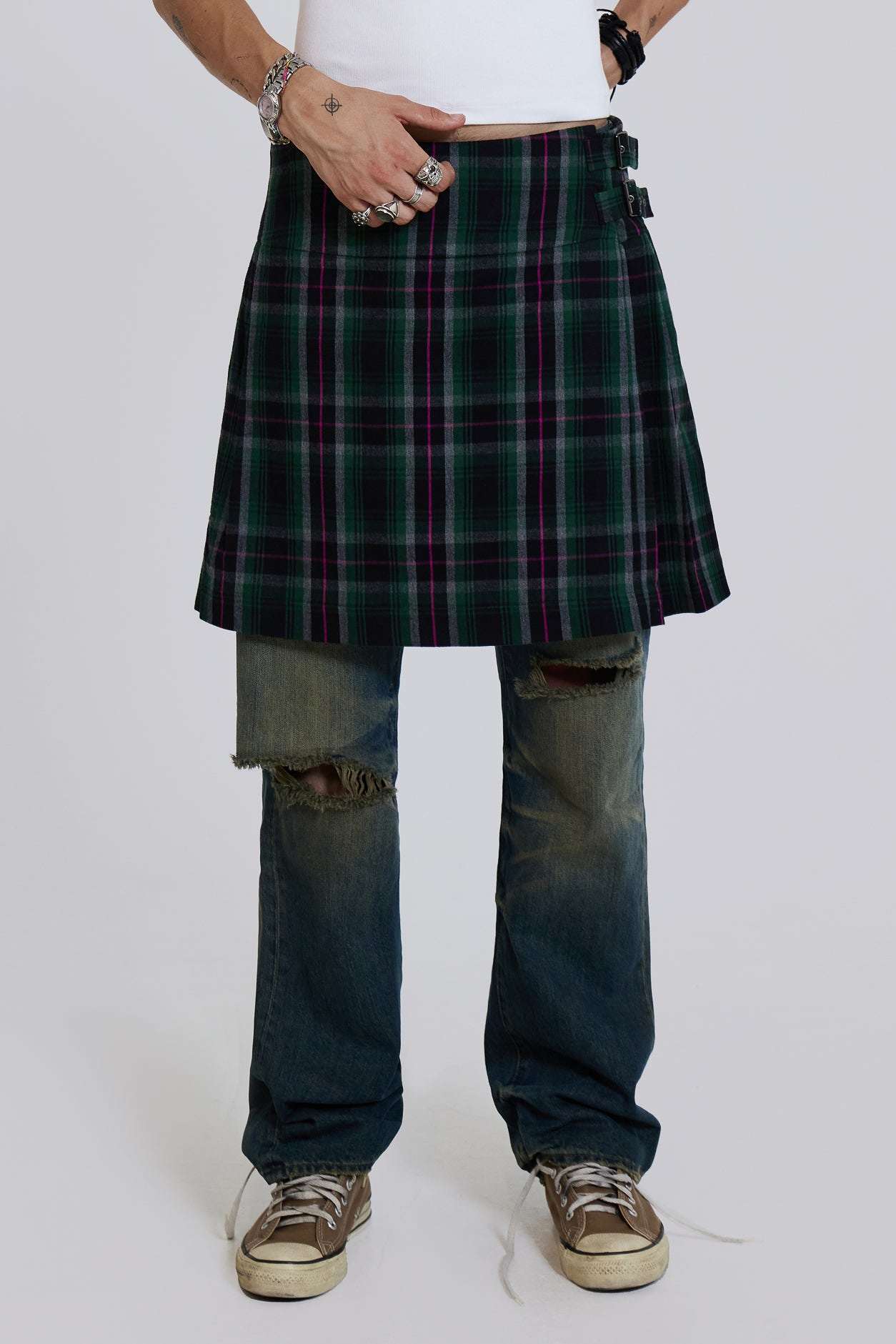 Green Check Mini Fraser Kilt