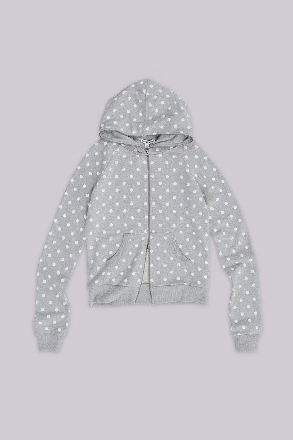 Grey Polkadot Hoodie