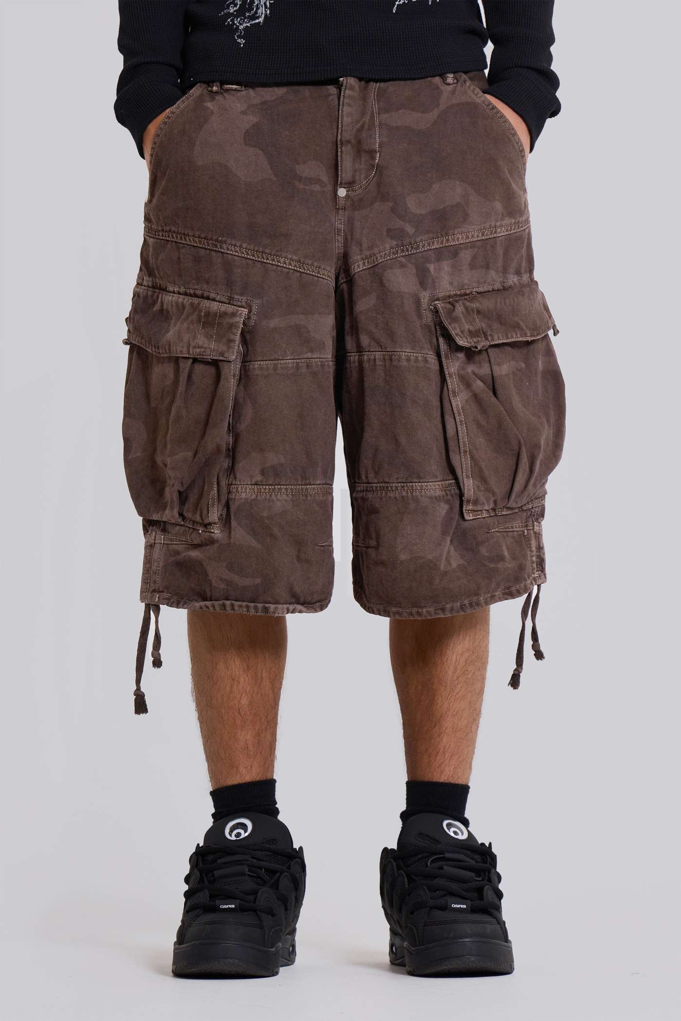 Cadet Brown Camo Baggy Shorts