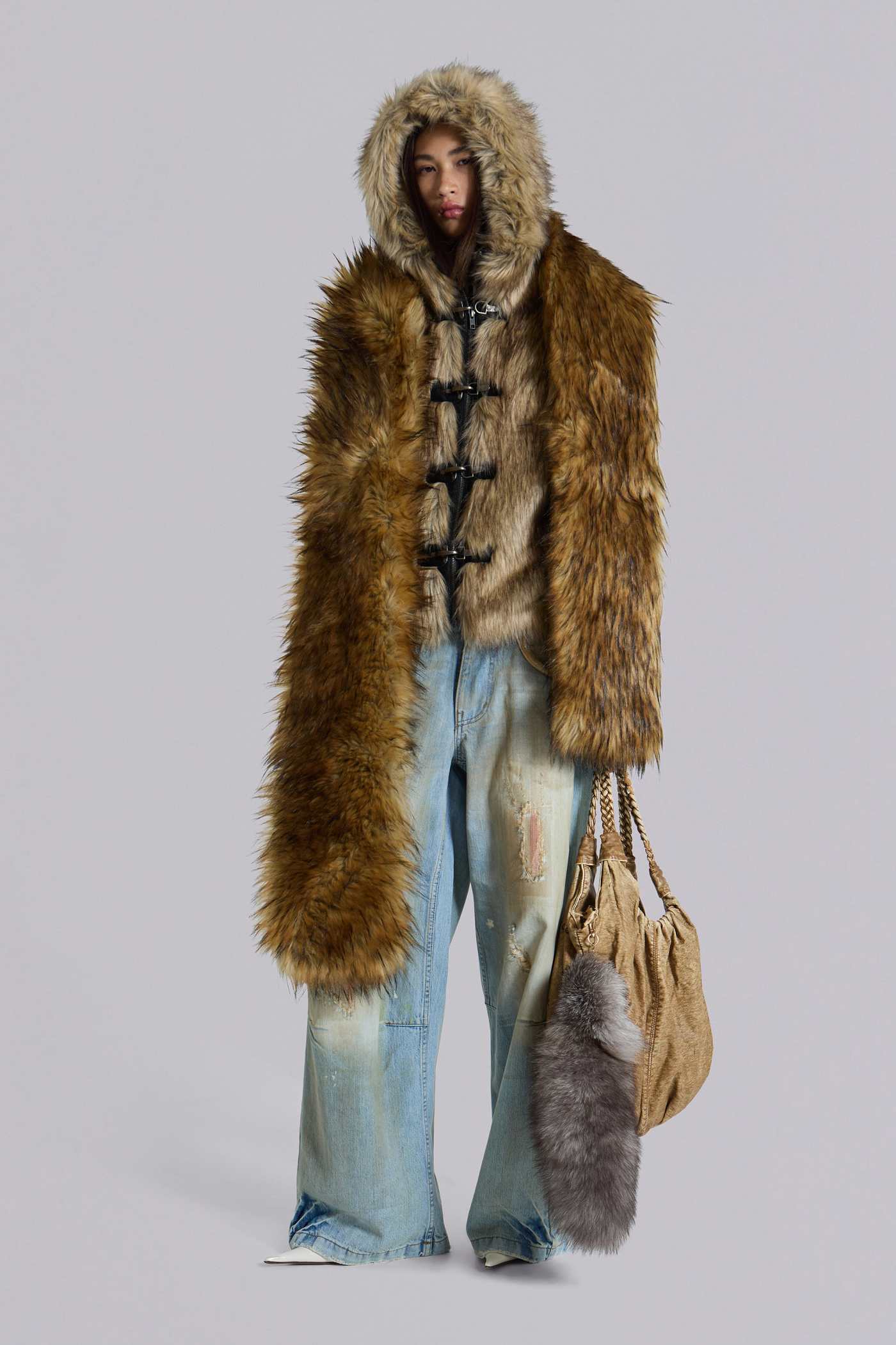 Blonde Cara Faux Fur Scarf
