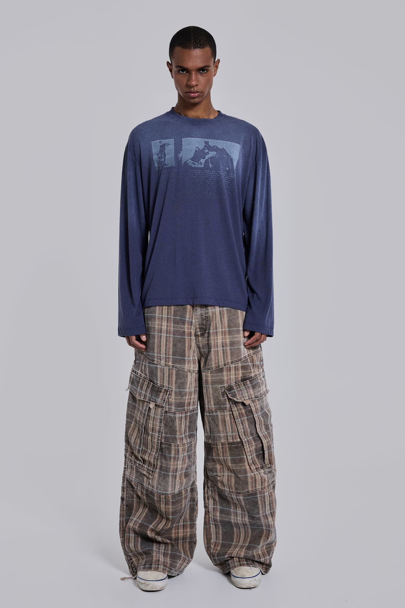 Brown Check Cadet Cargos