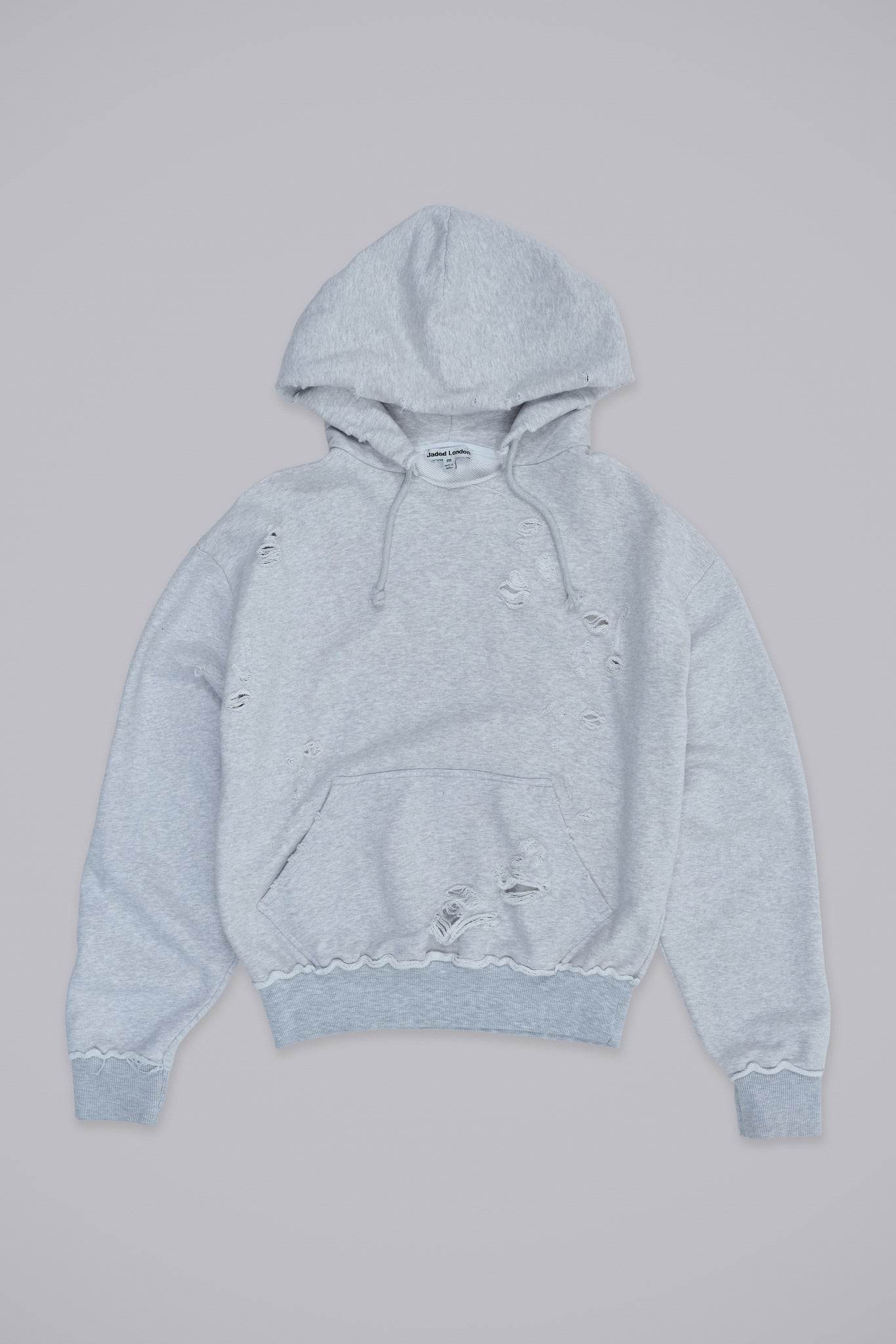 Pullover Bitten Hoodie in Grey Marl