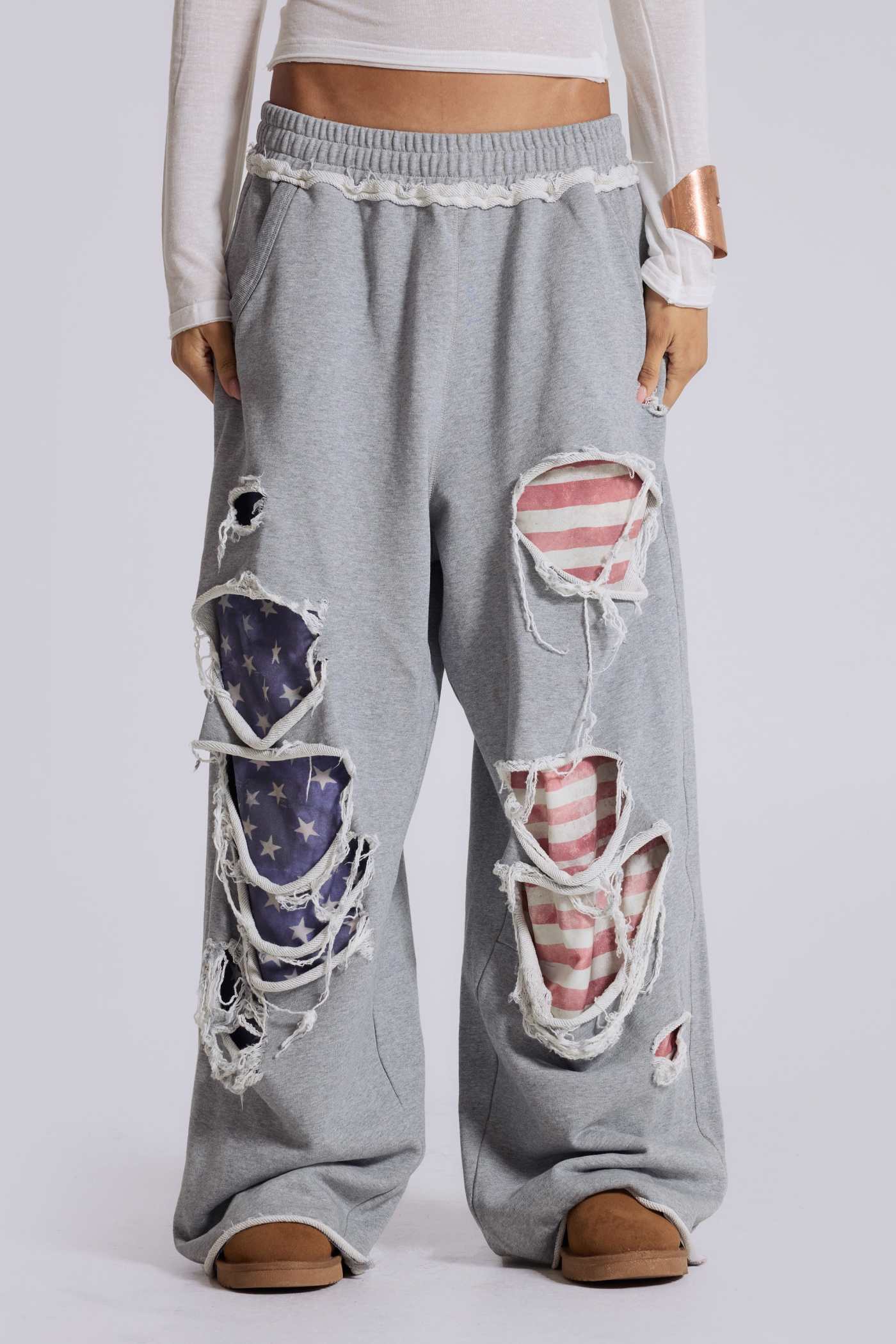 Stars and Stripes Distressed Monster Joggers