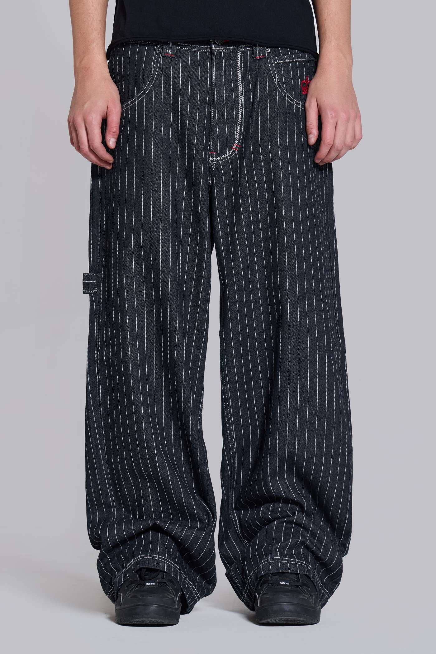 Black Ollie Pinstripe XL Colossus Jeans