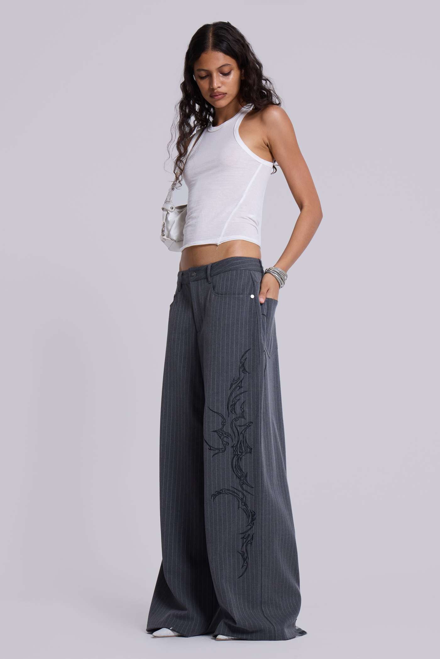 Tattoo Pinstripe Goliath Suit Pants