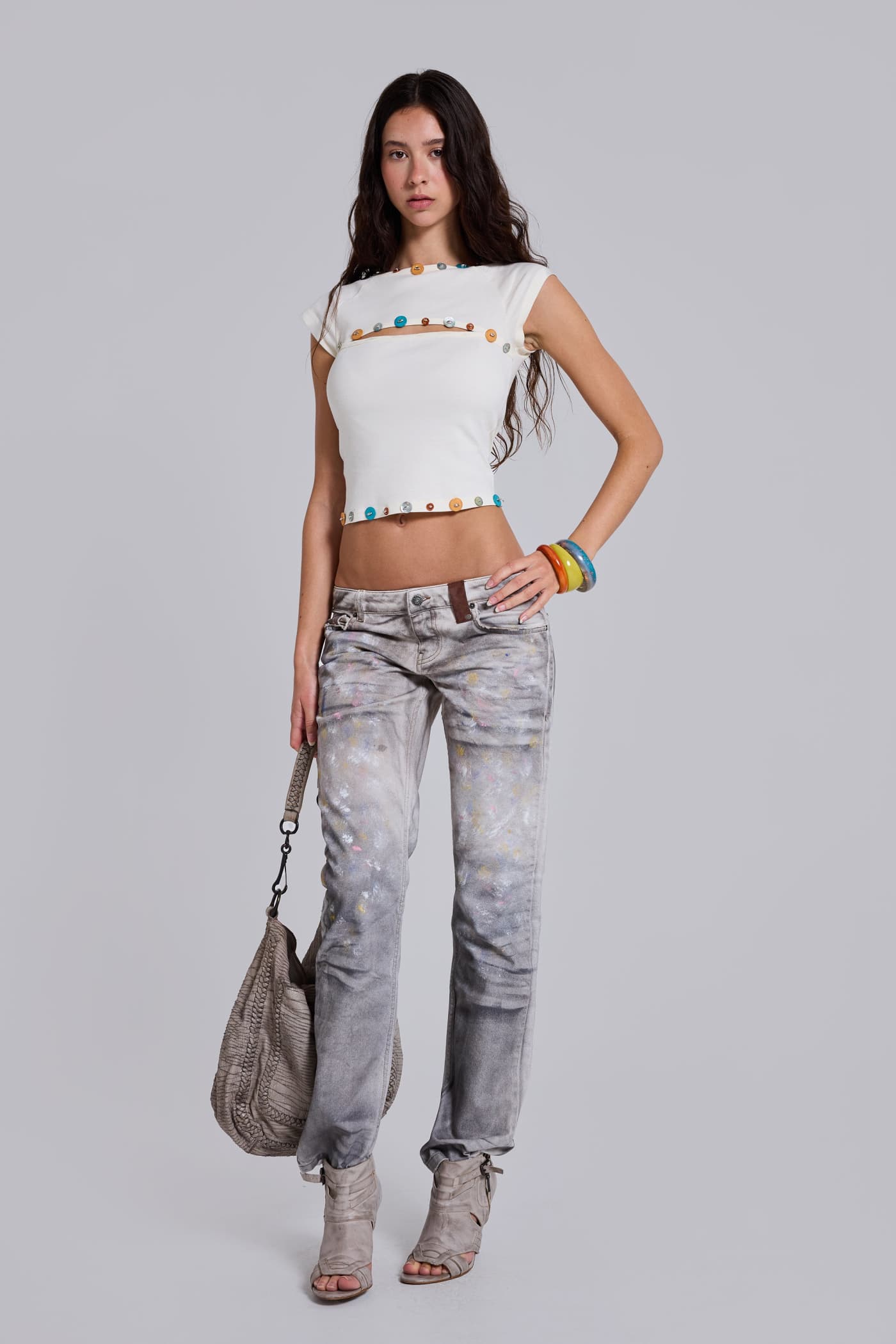 Rider Low Rise Straight Leg Jeans in Painter