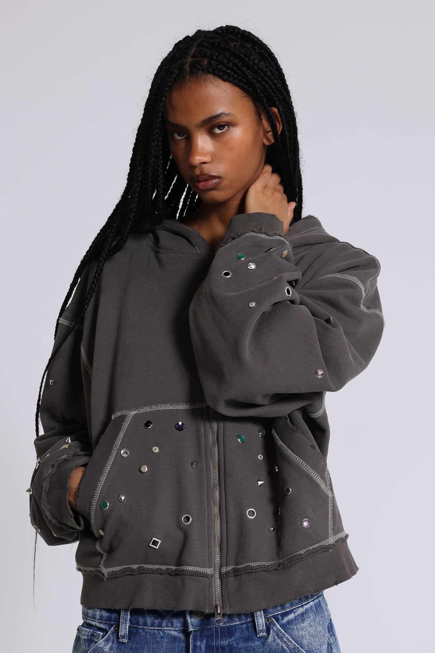 Trixa Jewel Studded Hoodie