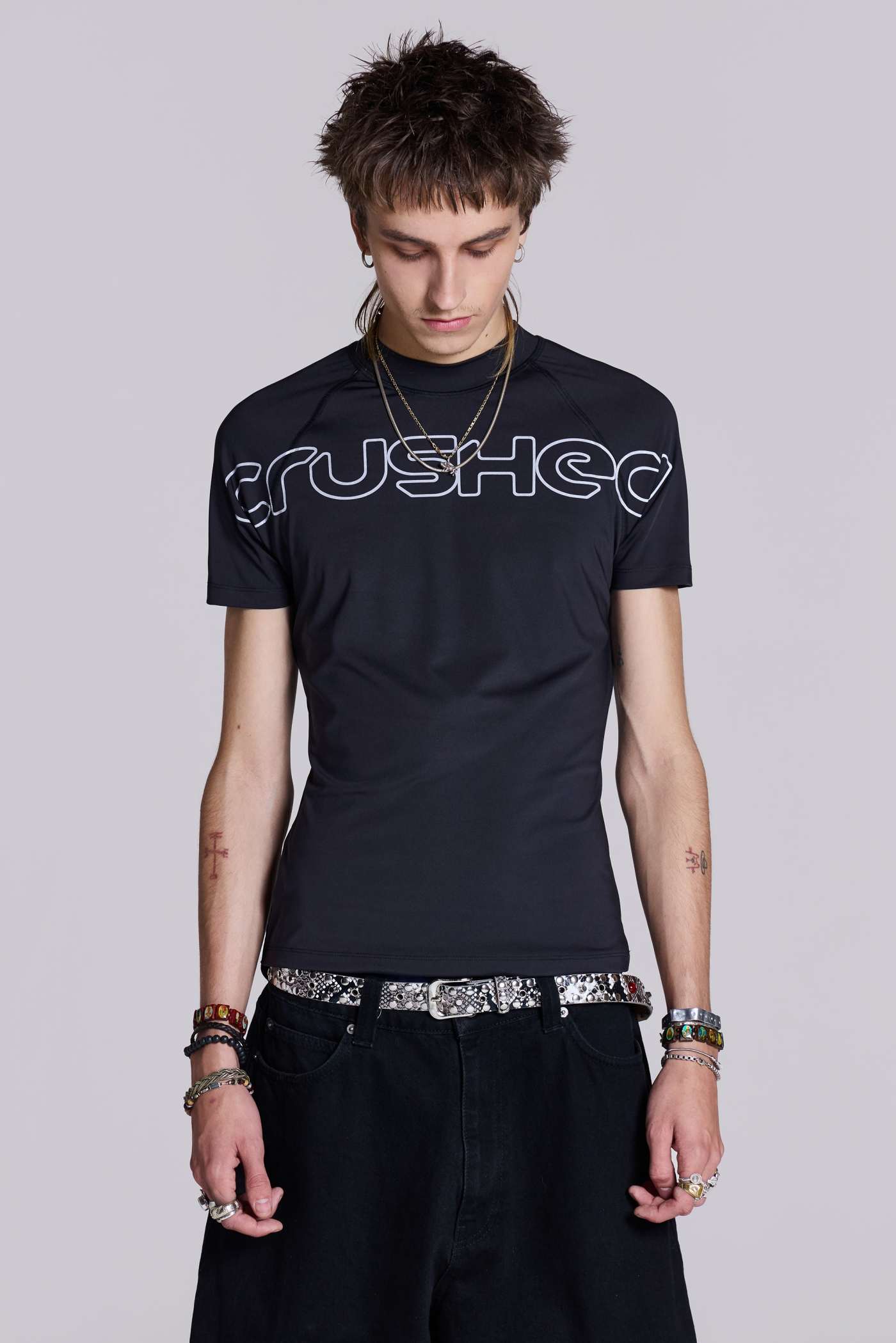 Crushed Sleeveless 'Blue' Shirt