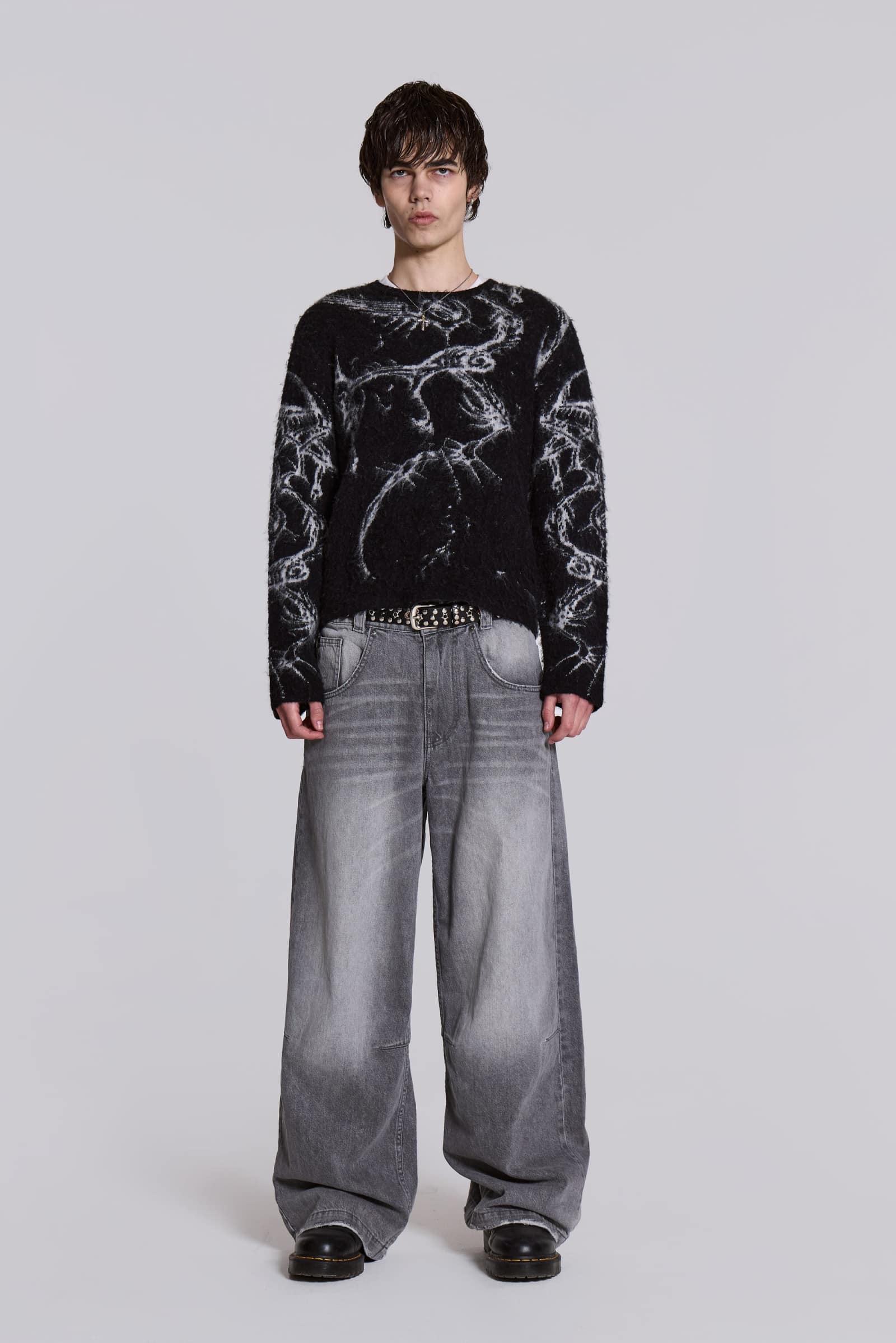 【JADED LONDON】GREY WASHED XL COLOSSUS JEANS バギージーンズ Shop Washed Grey Colossus Jeans | Jaded London | Clothing