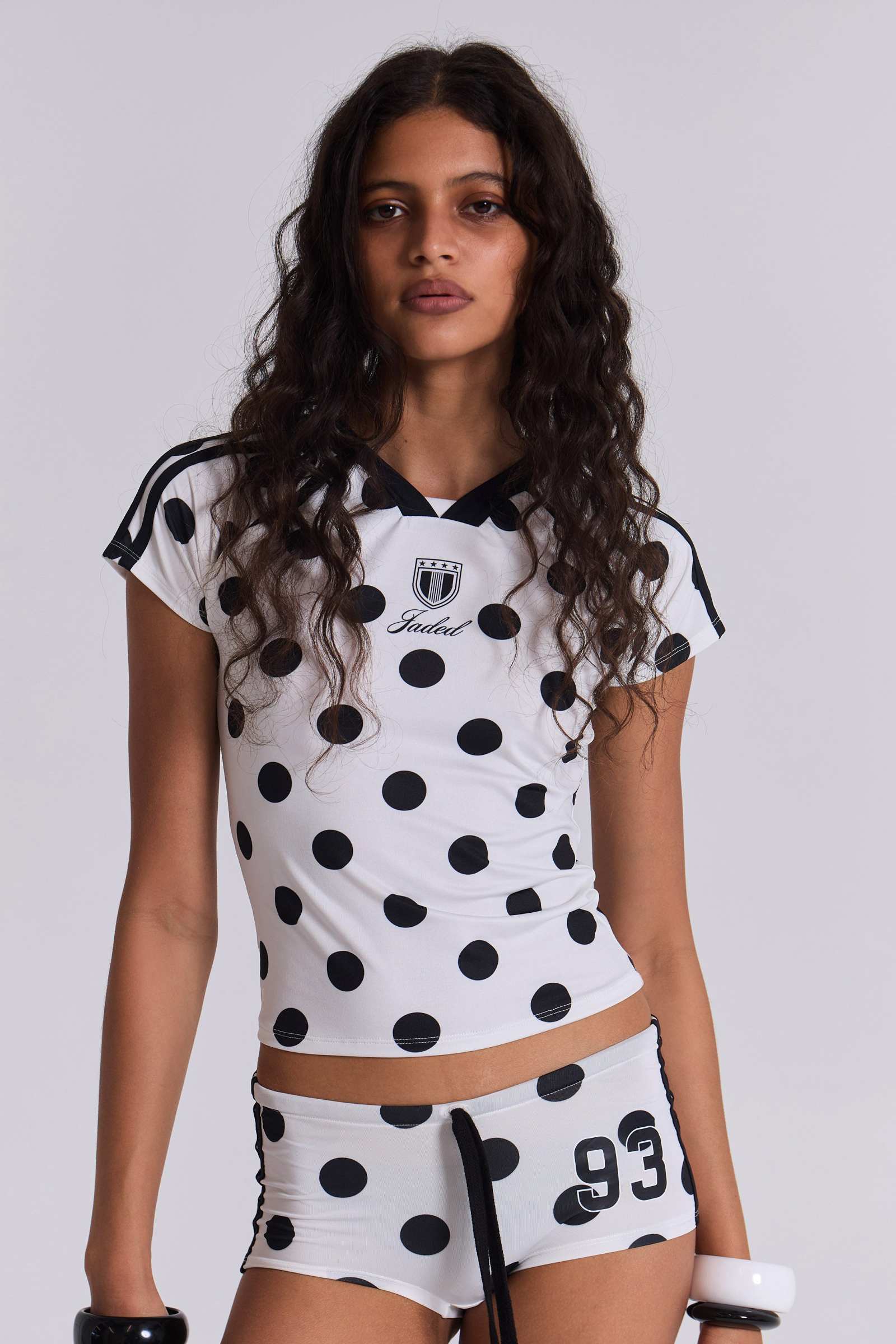 No.13 Polka Dot Football Top | Jaded London | Clothing