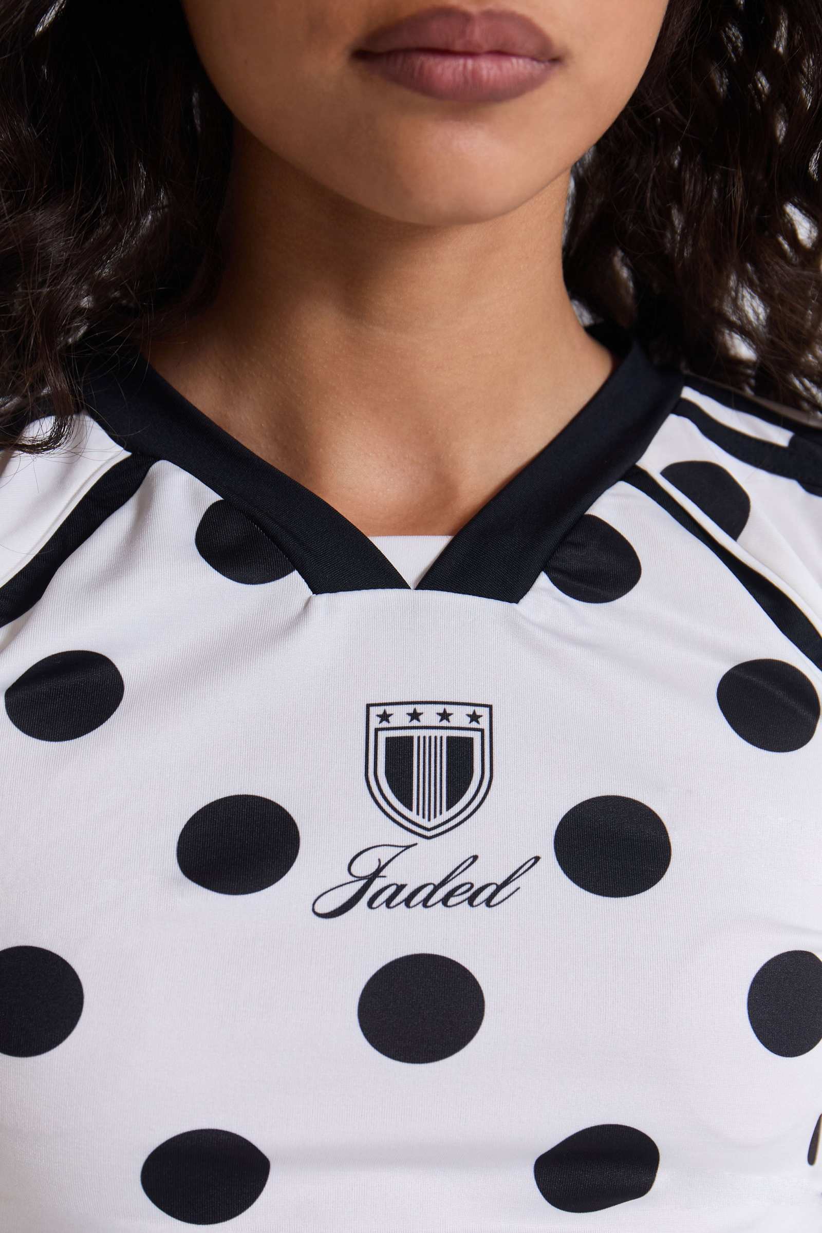 【JADED LONDON】No.13 ポルカドット フットボール トップ No.13 Polka Dot Football Top | Jaded London | Clothing