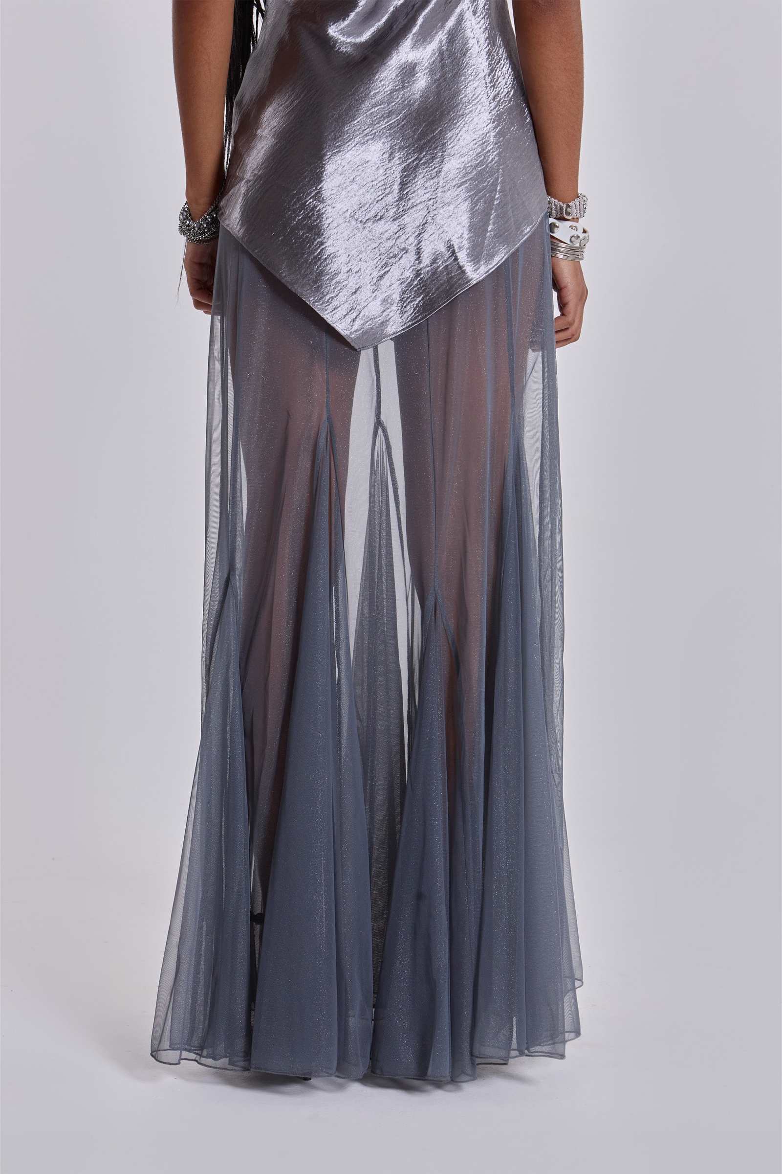 Talassa Maxi Dress with Real Feather