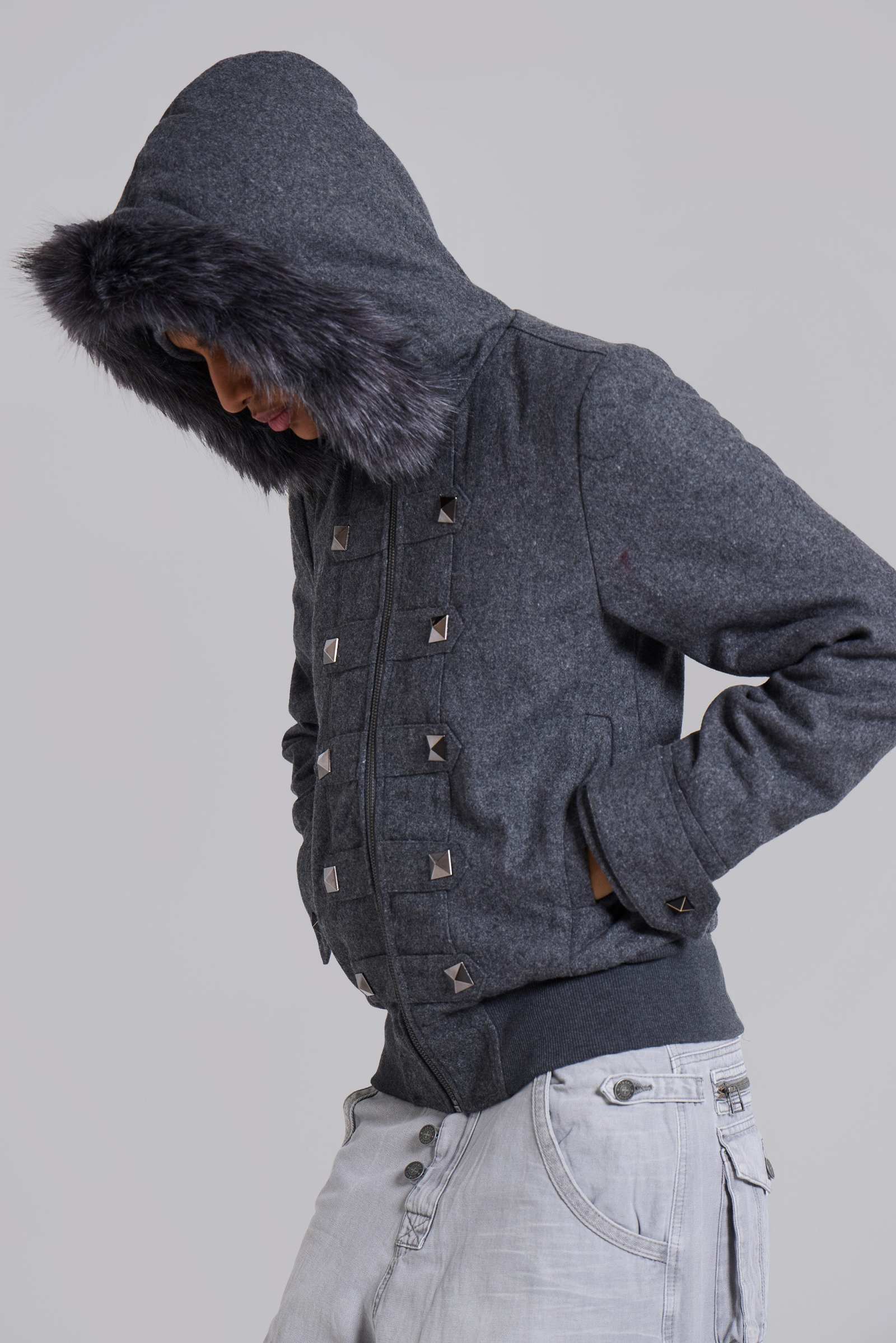 Marl Military Hooded Jacket